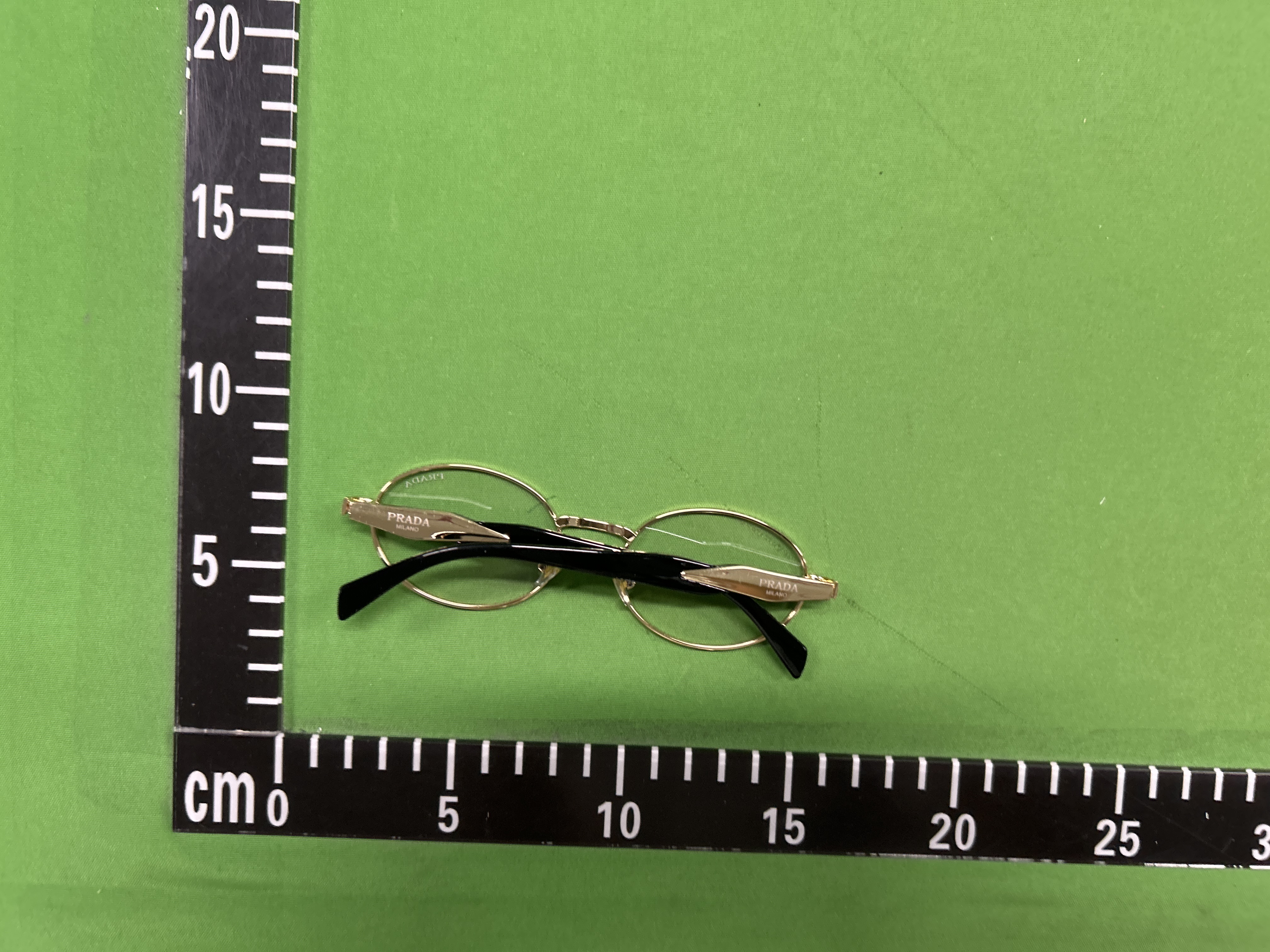 Foto QC 3 de Prada Oval-Frame Metal Sunglasses Gold Havana Orange