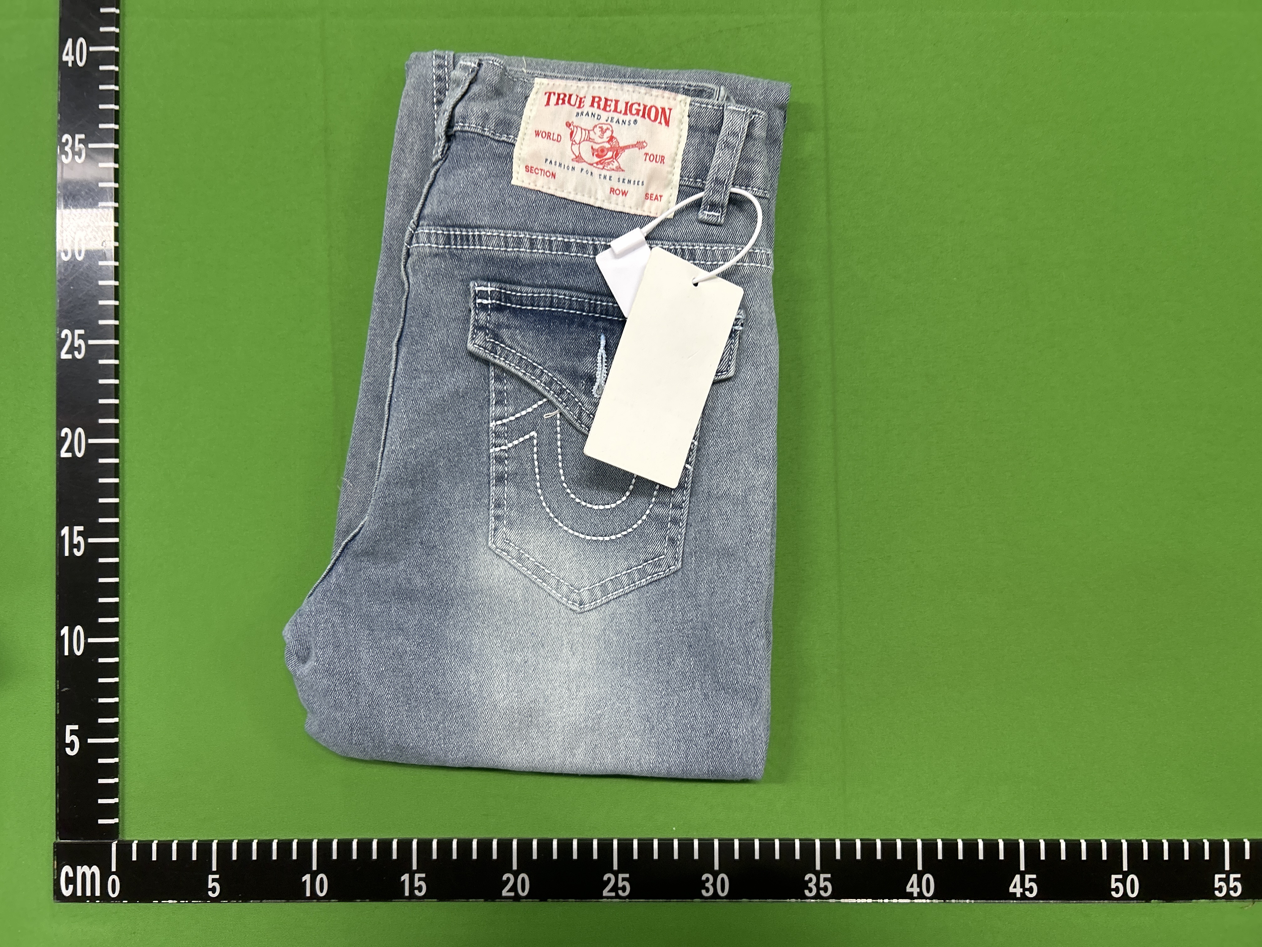 Foto QC 1 de True Religion Jeans Wide Leg Embroidery Blue