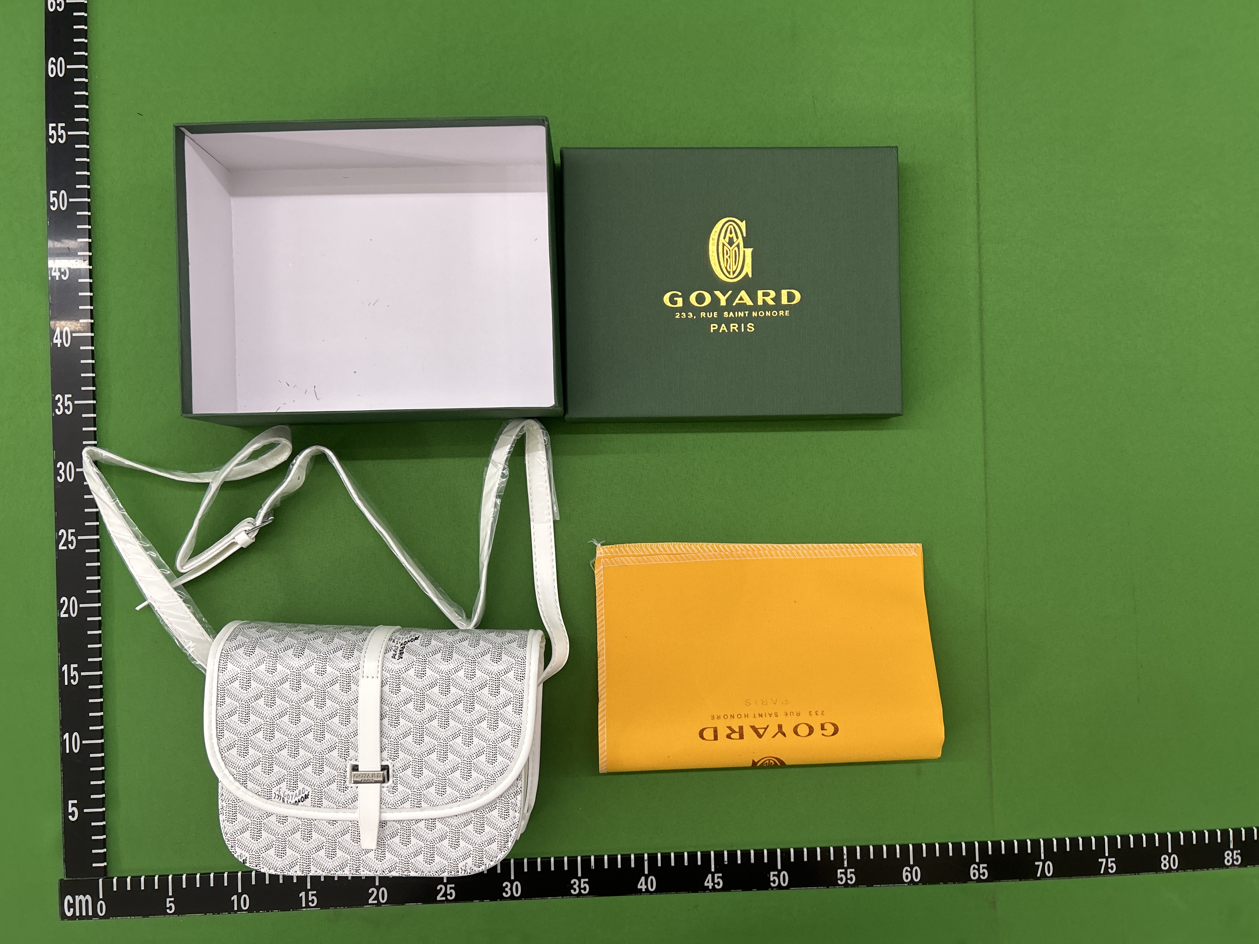 Foto QC 8 de Goyard Belvédère PM Sky Blue Goyardine Canvas