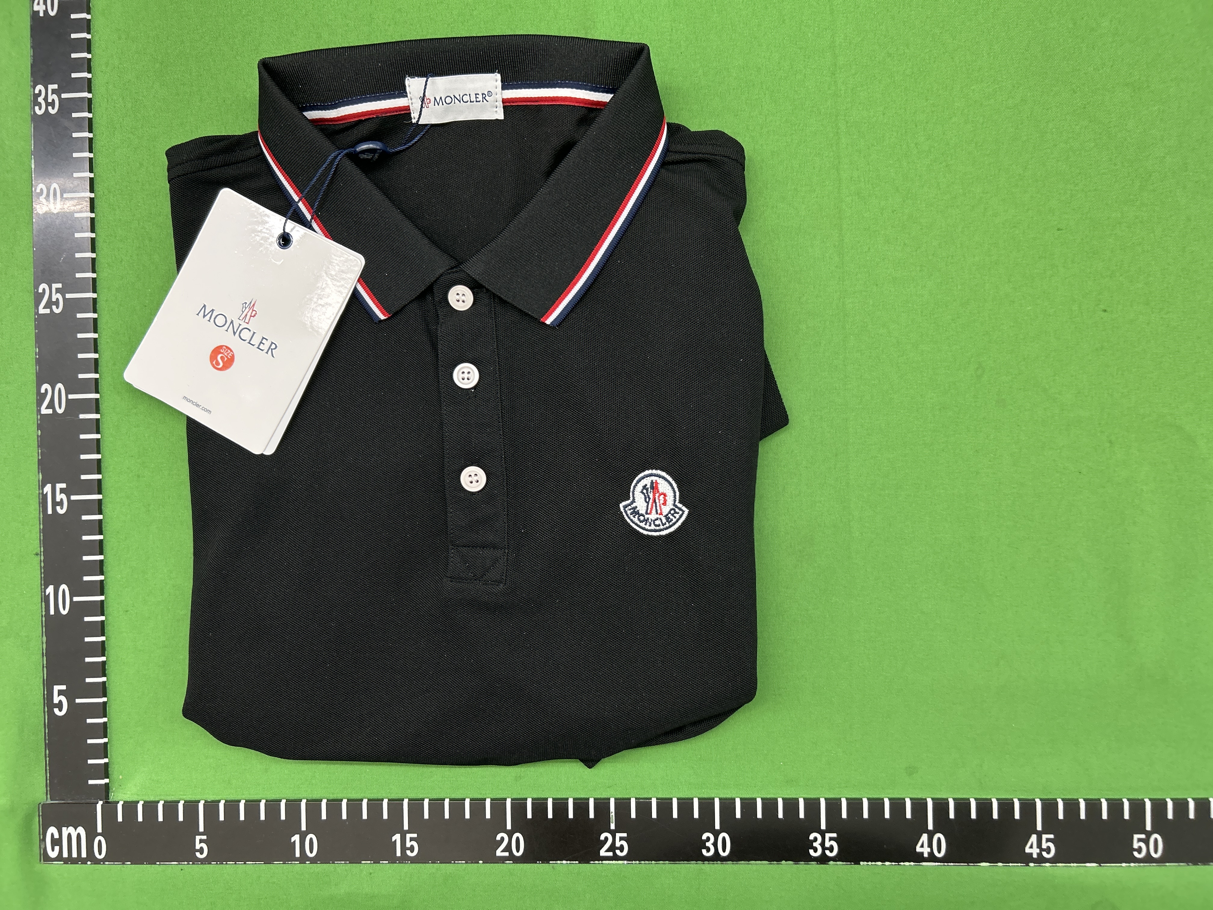 Foto QC 5 de Moncler Tricolor Trim Polo Shirt Grey