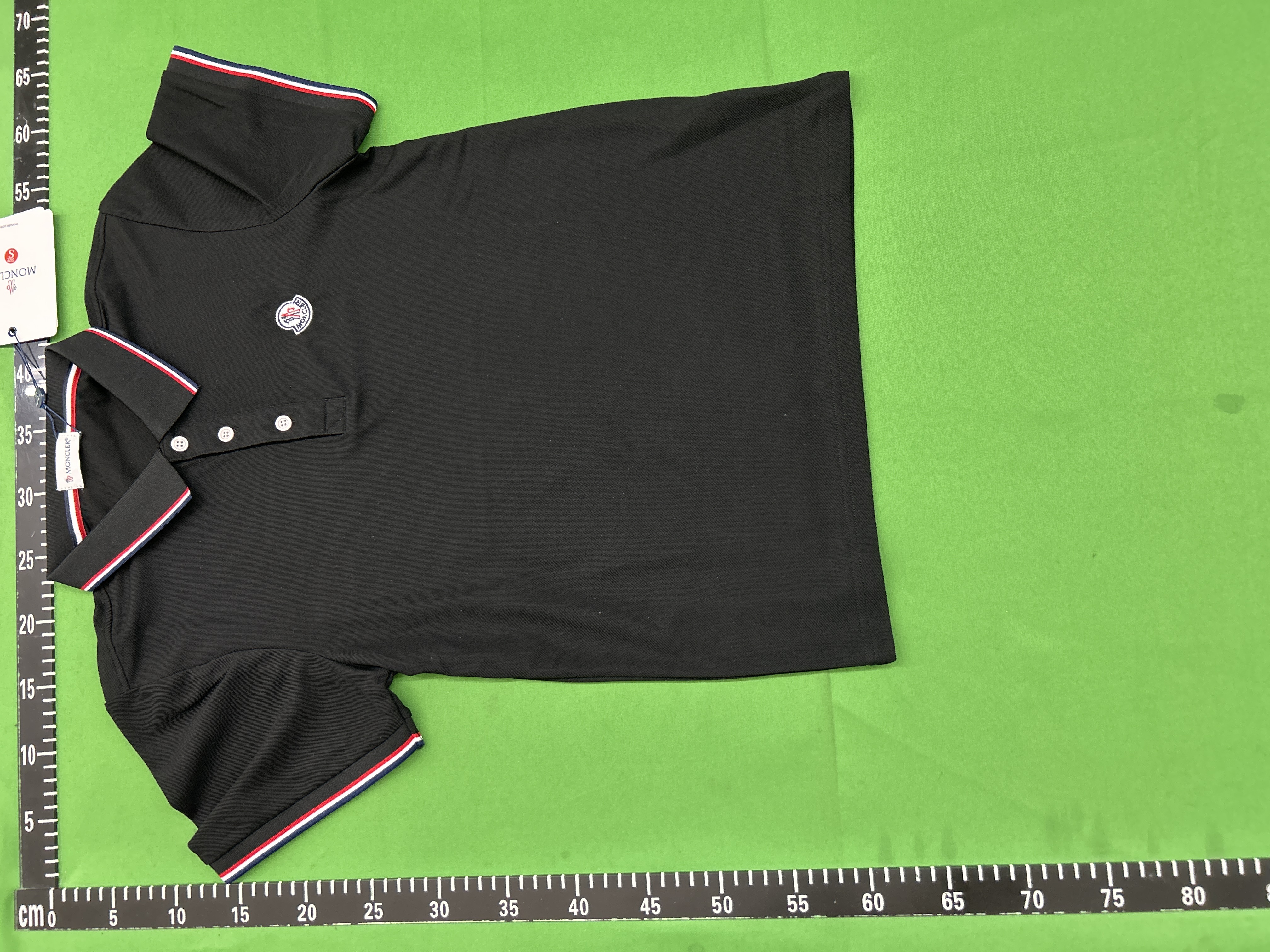 Foto QC 6 de Moncler Tricolor Trim Polo Shirt Grey