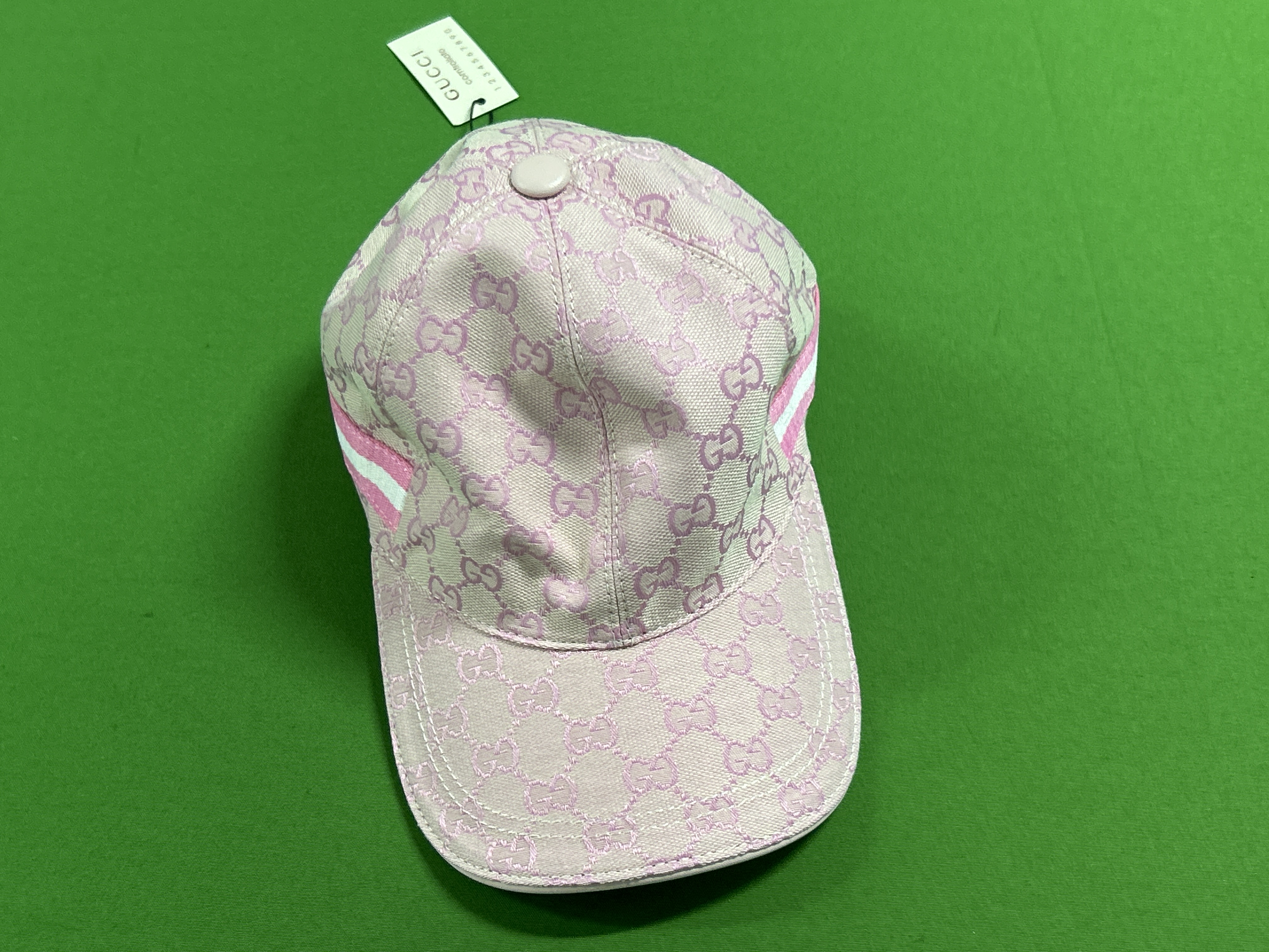 Foto QC 6 de Gucci GG Supreme Web Baseball Cap Black