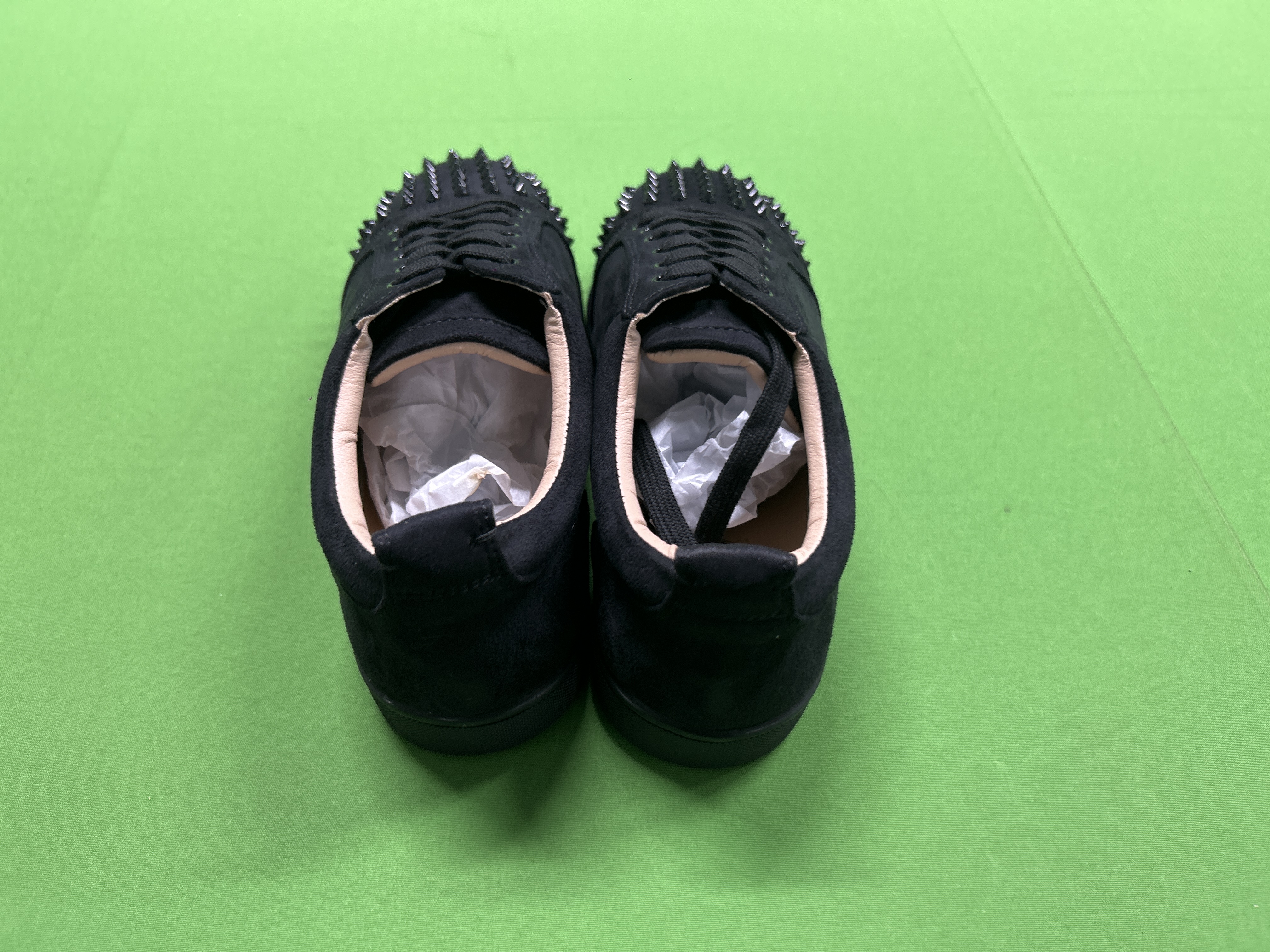 Foto QC 3 de Christian Louboutin Louis Junior Leather Low-Top Red Metallic Trim