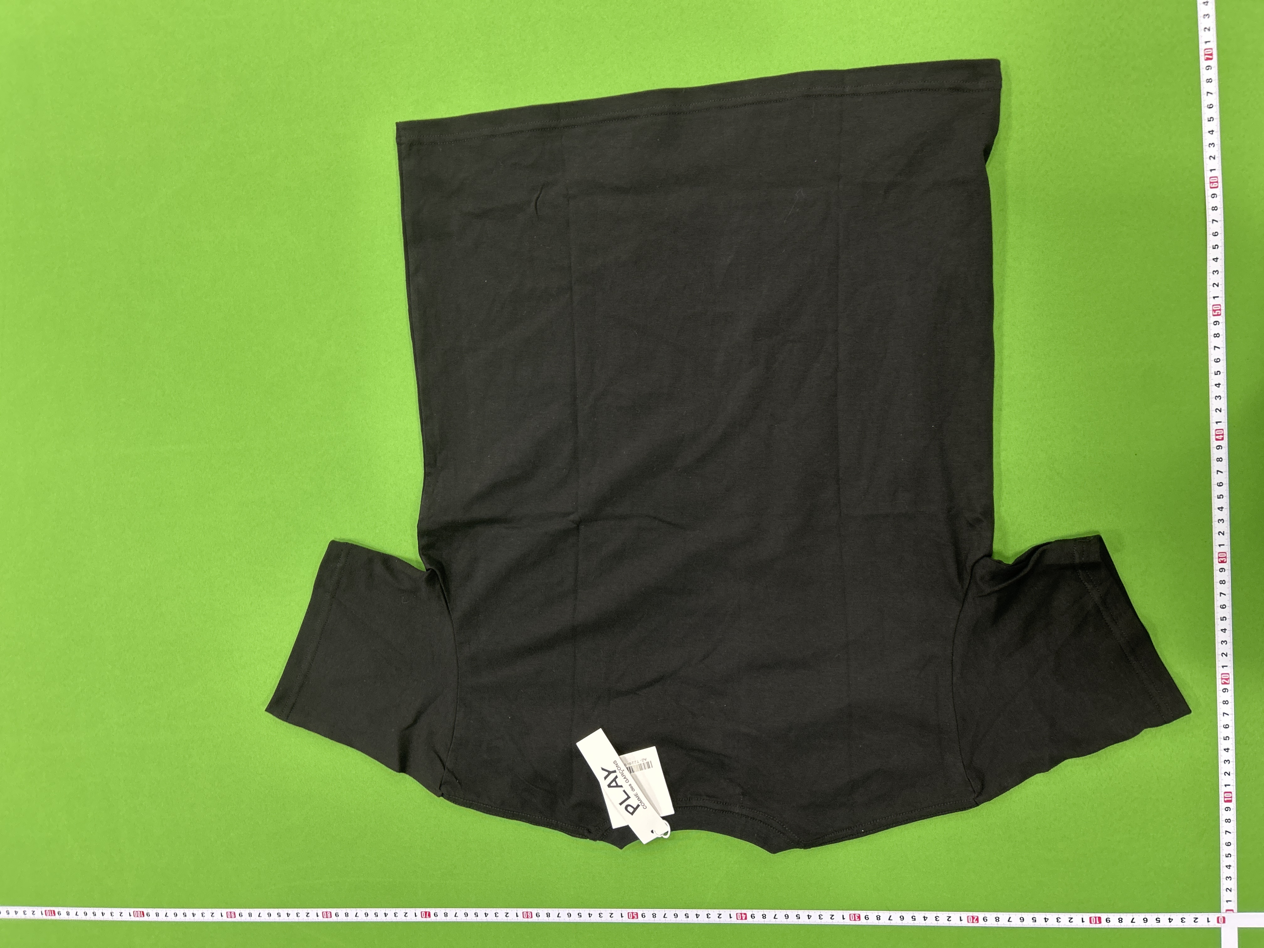 Foto QC 2 de Comme des Garçons PLAY T-shirt Big White Heart and Red Heart Black