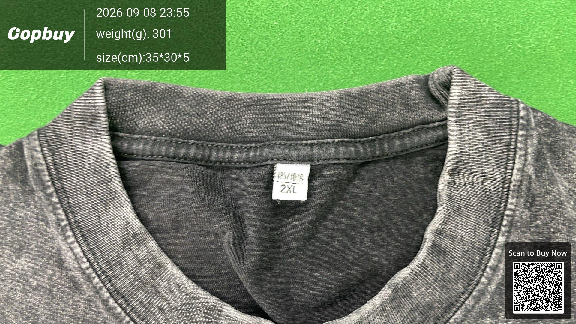 Foto QC 5 de Other T-shirt Blank Vintage Acid Wash Black