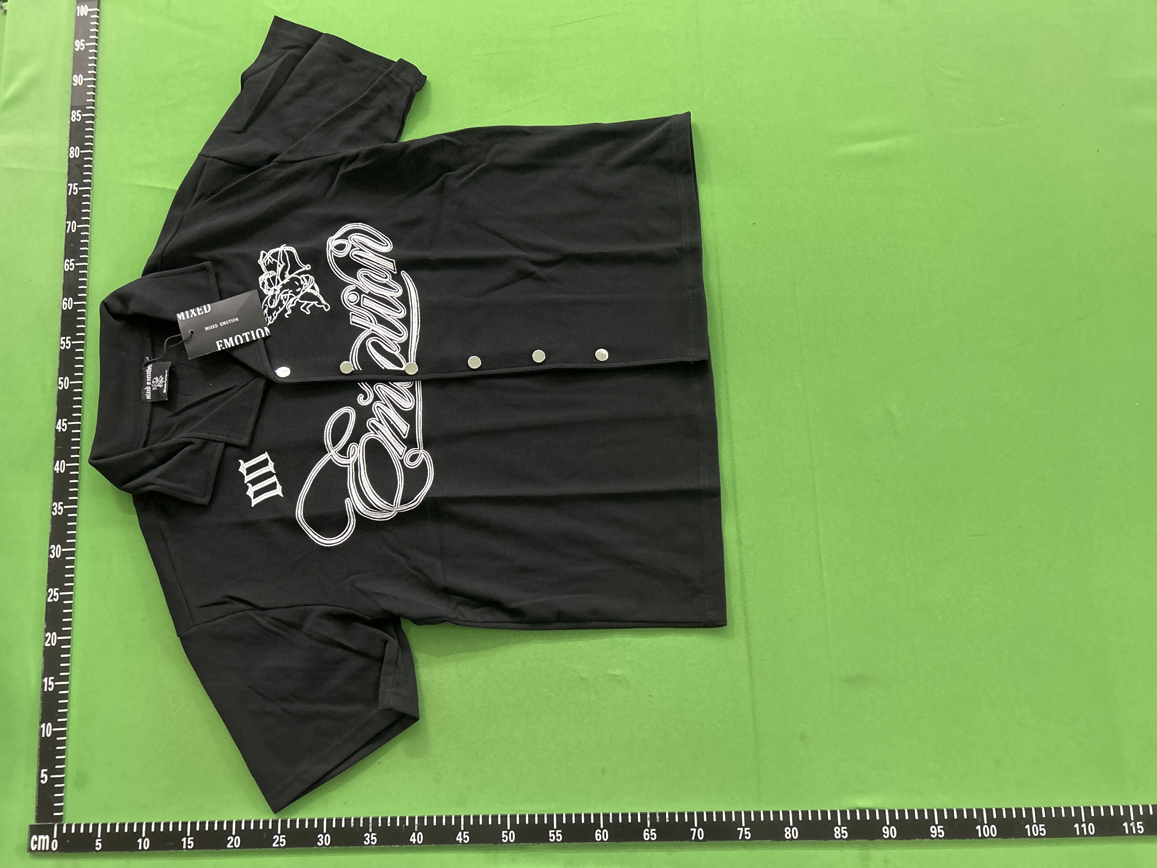 Foto QC 7 de Loso Emotions Never Die Hoodie Jacket Rhinestone Black
