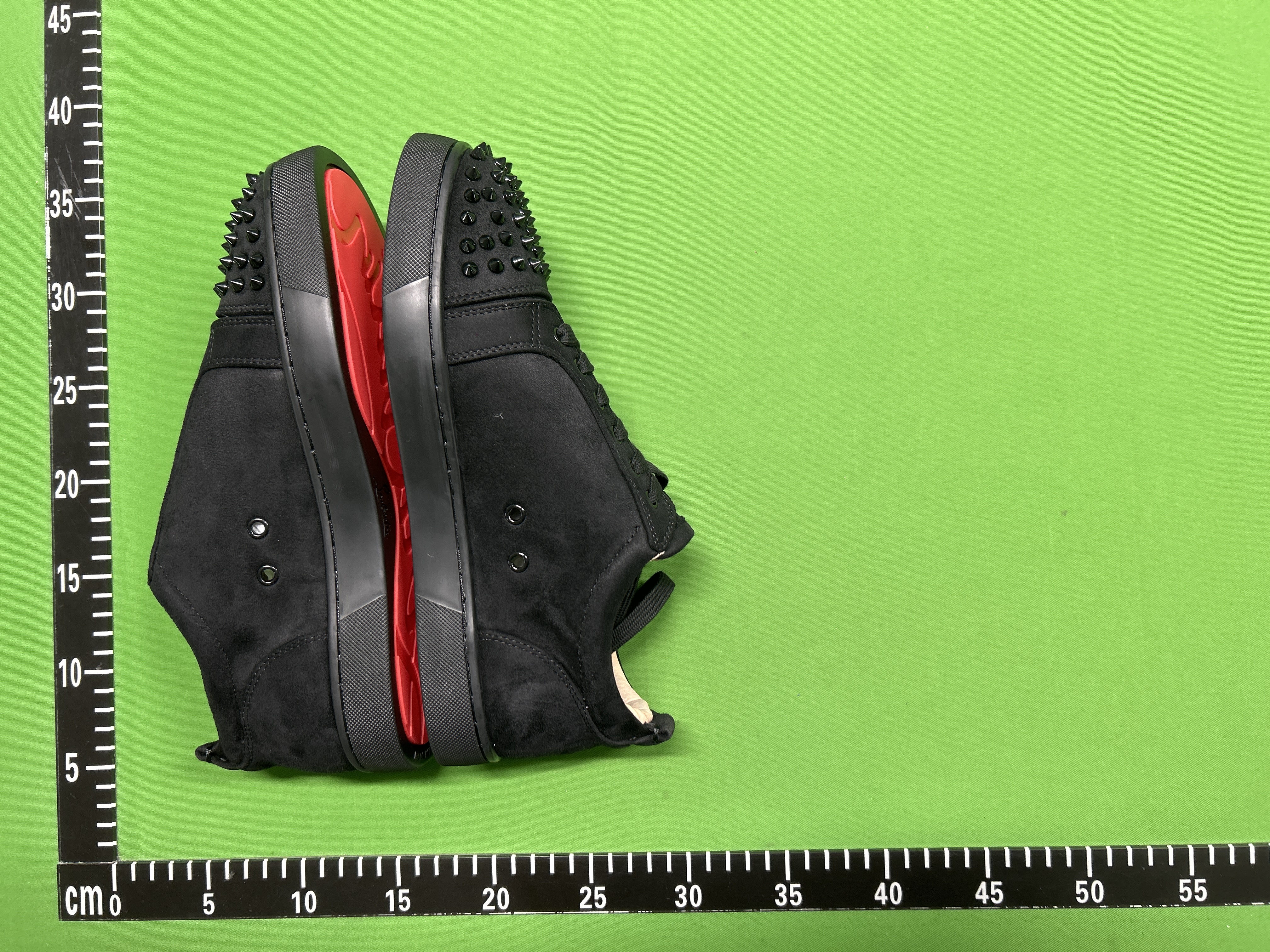 Foto QC 6 de Christian Louboutin Louis Junior Leather Low-Top Red Metallic Trim