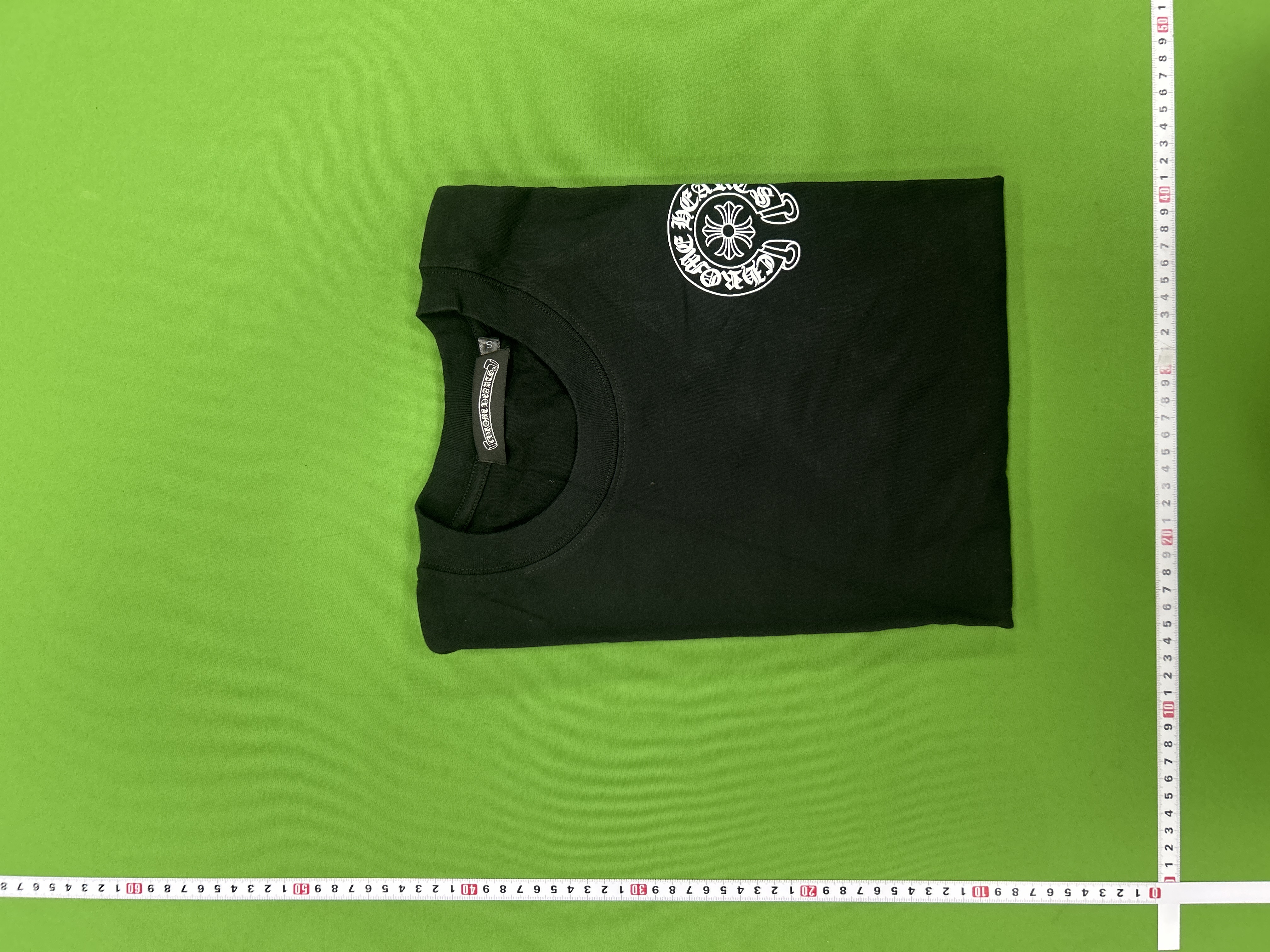 Foto QC 1 de Chrome Hearts T-shirt Hollywood Triple Cross Long-sleeve Black Orange