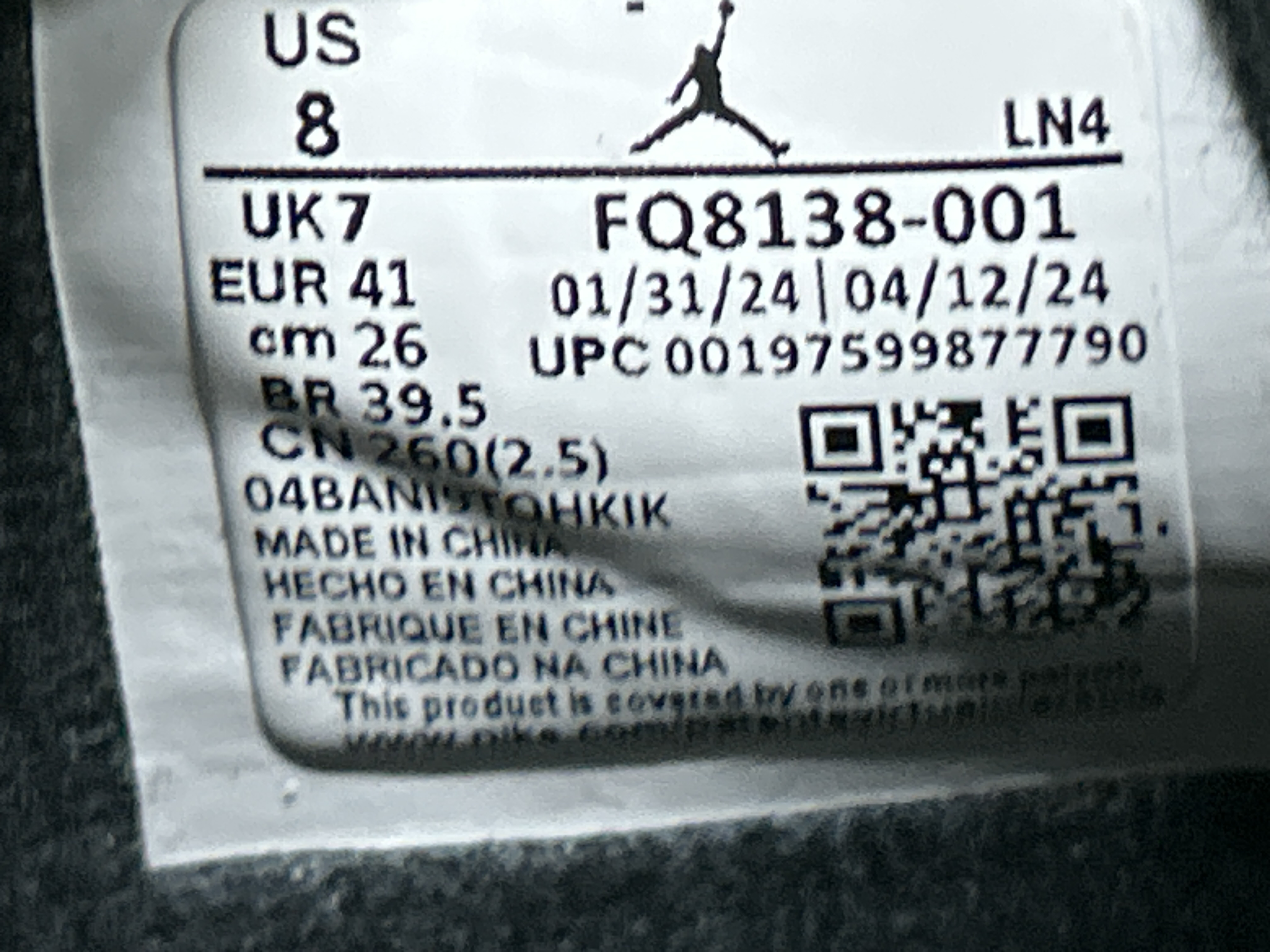 Foto QC 7 de Jordan 4 Retro KAWS Cool Grey 930155-003
