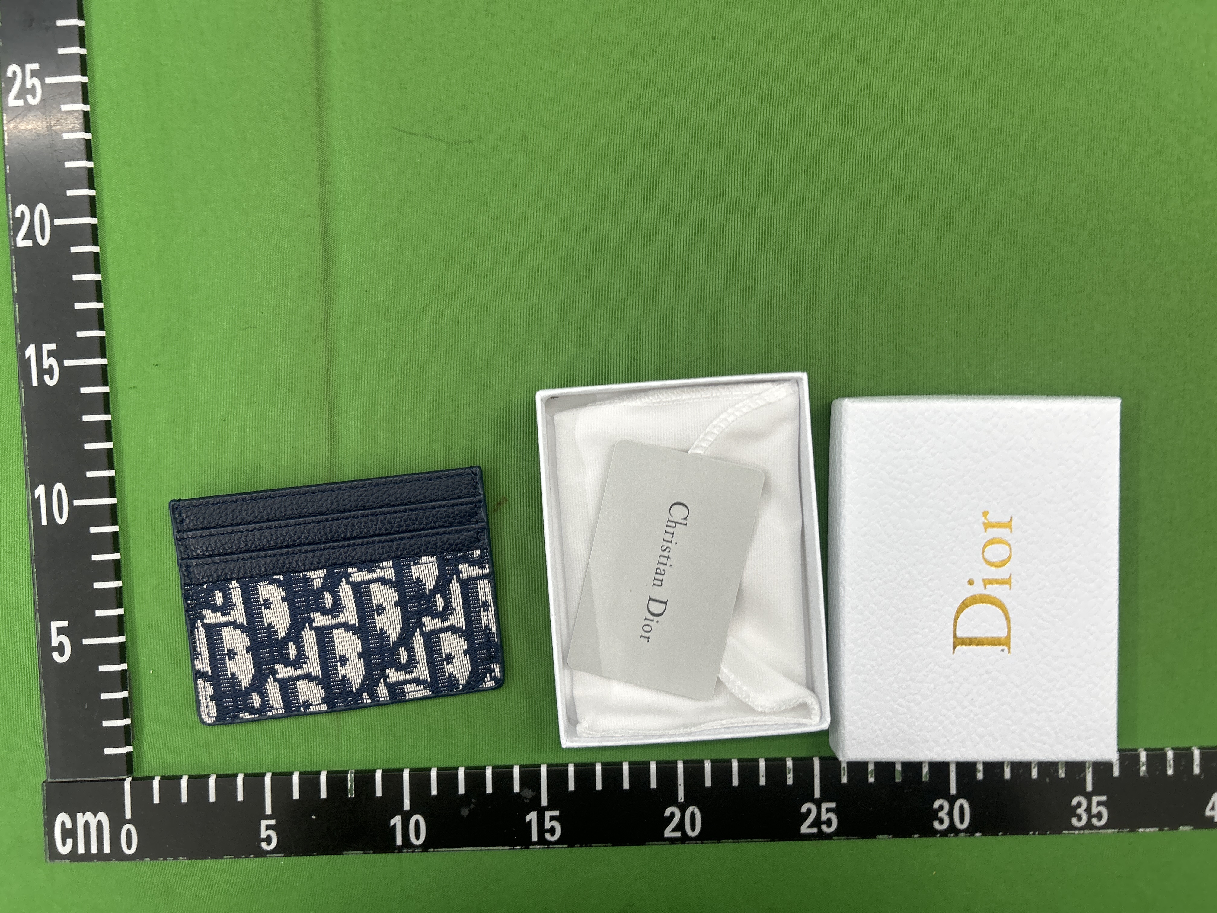 Foto QC 3 de Dior Oblique Card Holder Jacquard Burgundy