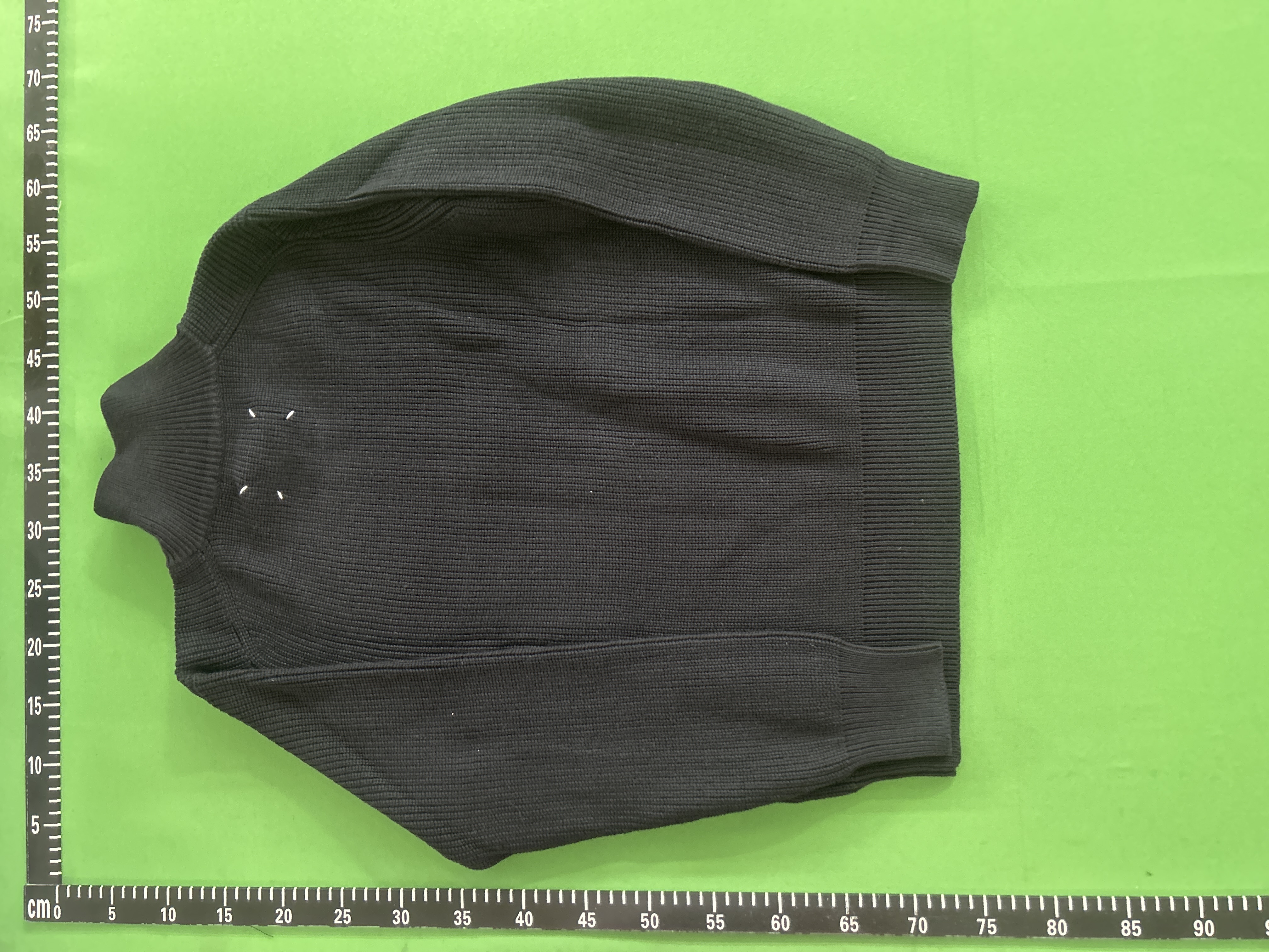 Foto QC 4 de Maison Margiela Zip Sweater Double Zip Ribbed Knit Black