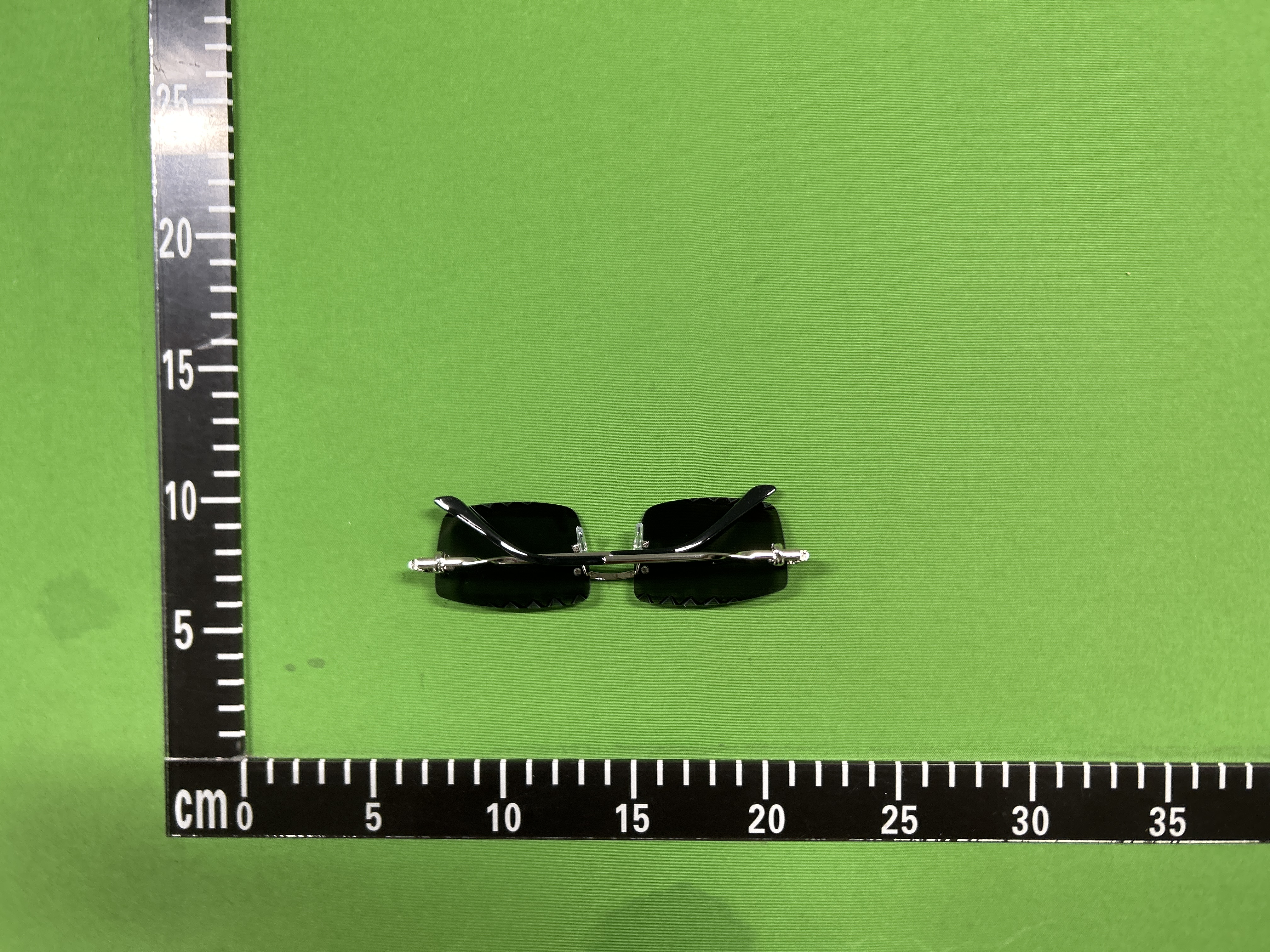 Foto QC 6 de Other Square-Frame Rimless Metal Sunglasses Gold Brown Gradient