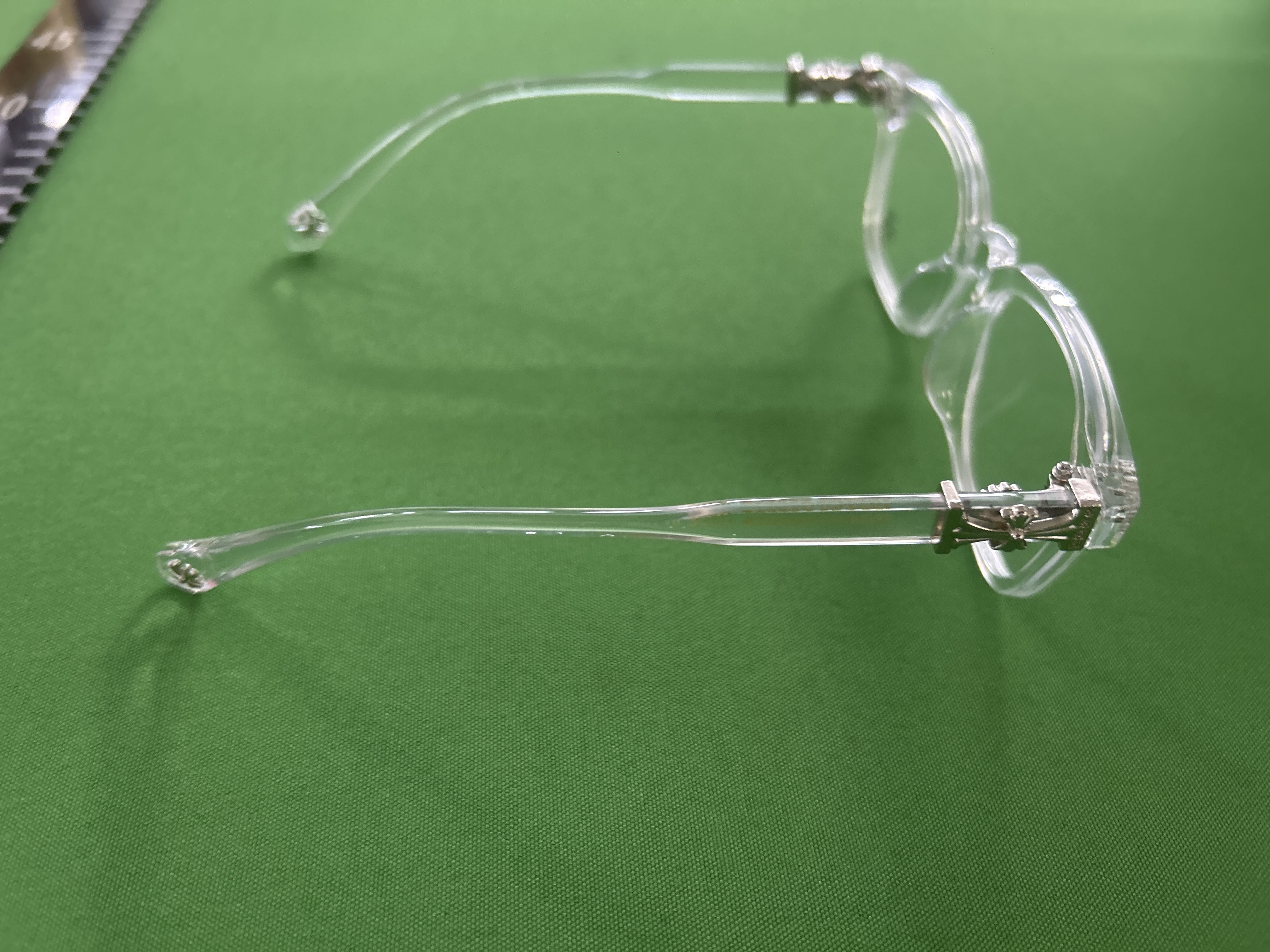 Foto QC 5 de Chrome Hearts Square-Frame Acetate Eyeglasses Clear (2273)