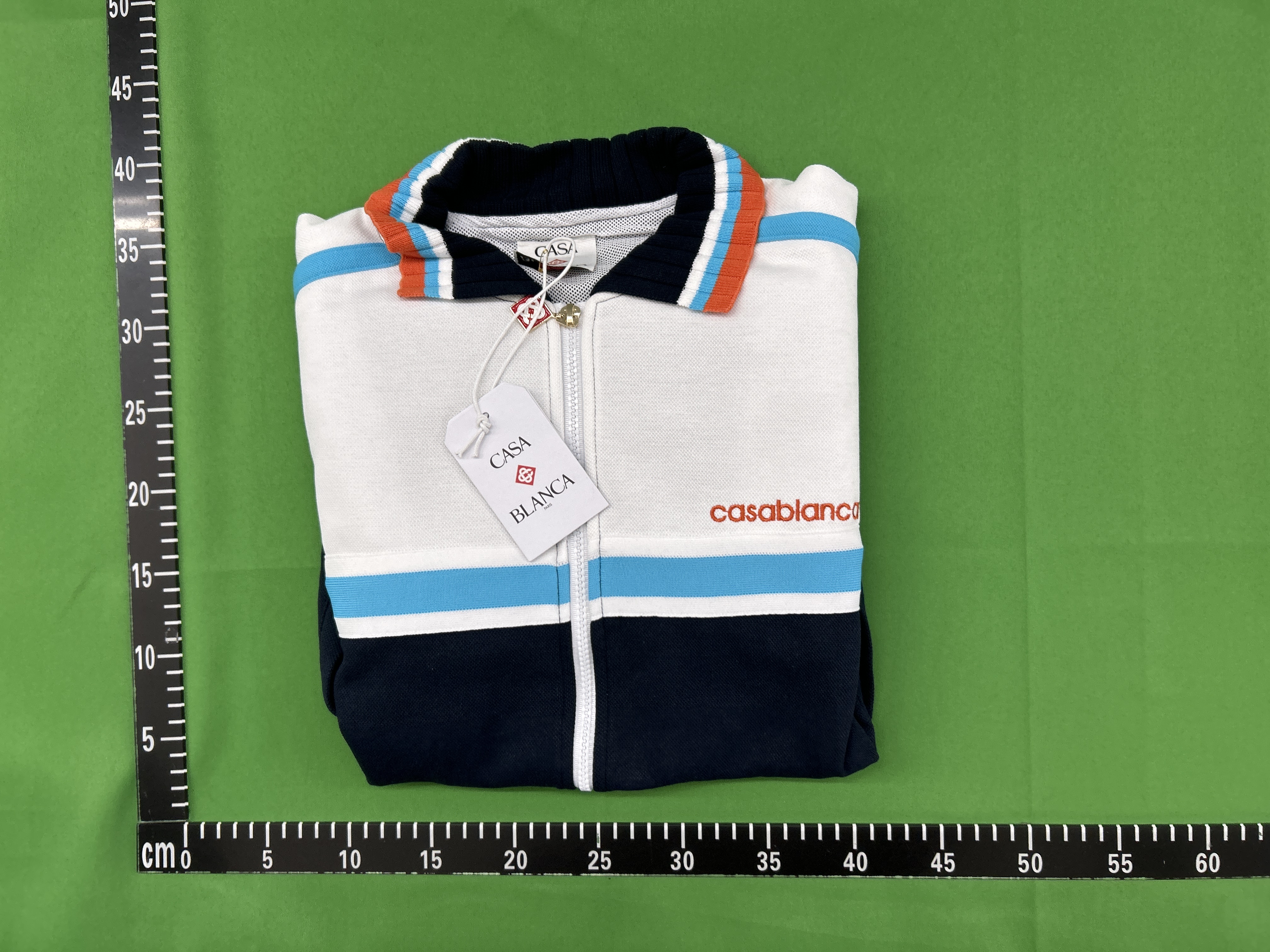 Foto QC 1 de Casablanca Crochet Stripe Cardigan Navy Multicolor