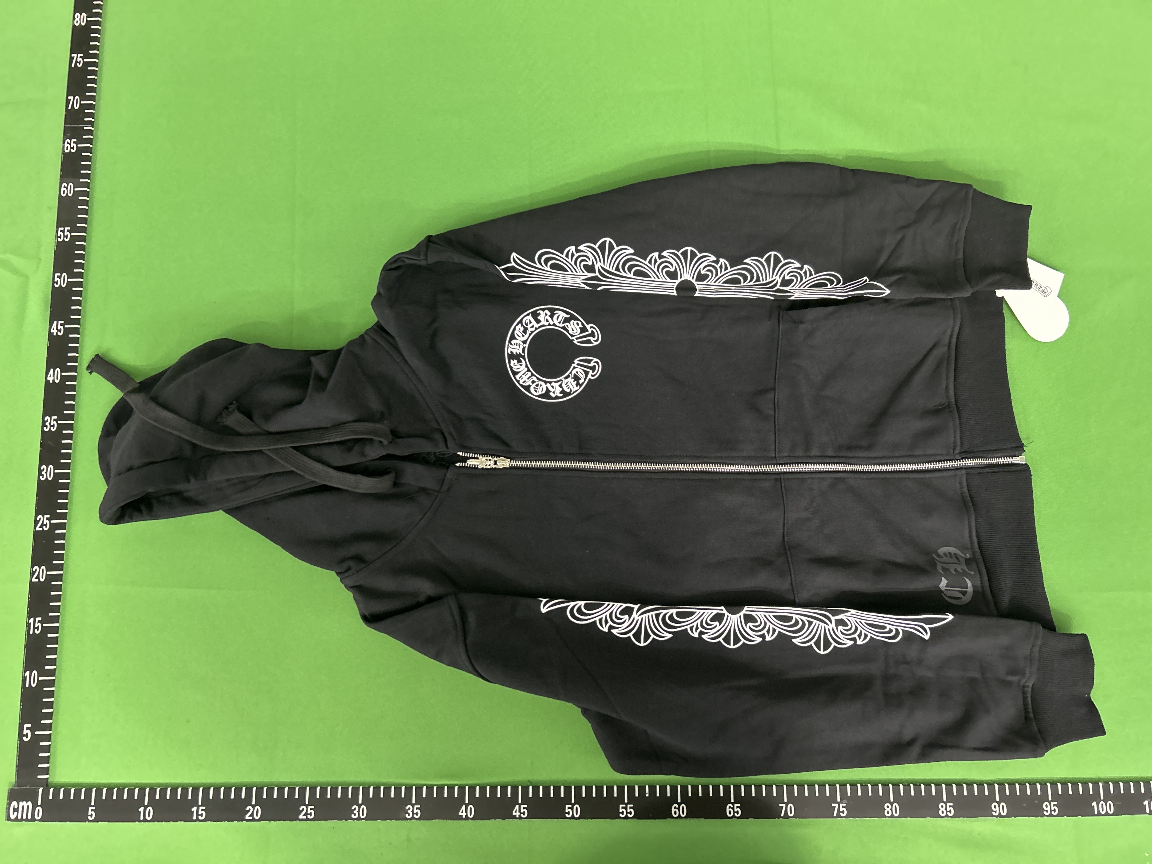 Foto QC 7 de Chrome Hearts Rolling Stones Zip Sweater Hoodie Black
