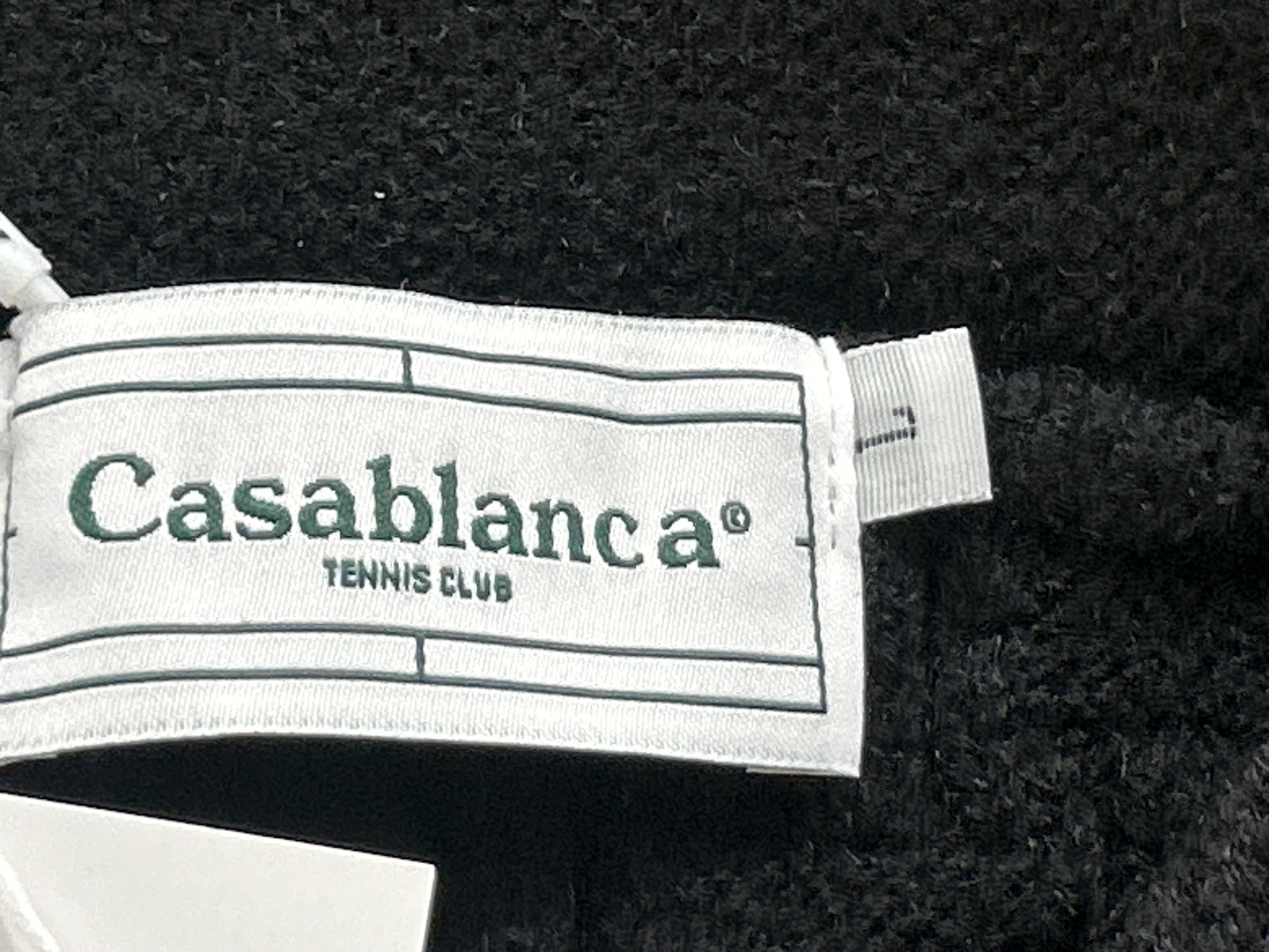 Foto QC 2 de Casablanca Crewneck Sweater Logo Embroidered Boucle Panelled Cotton Light Blue