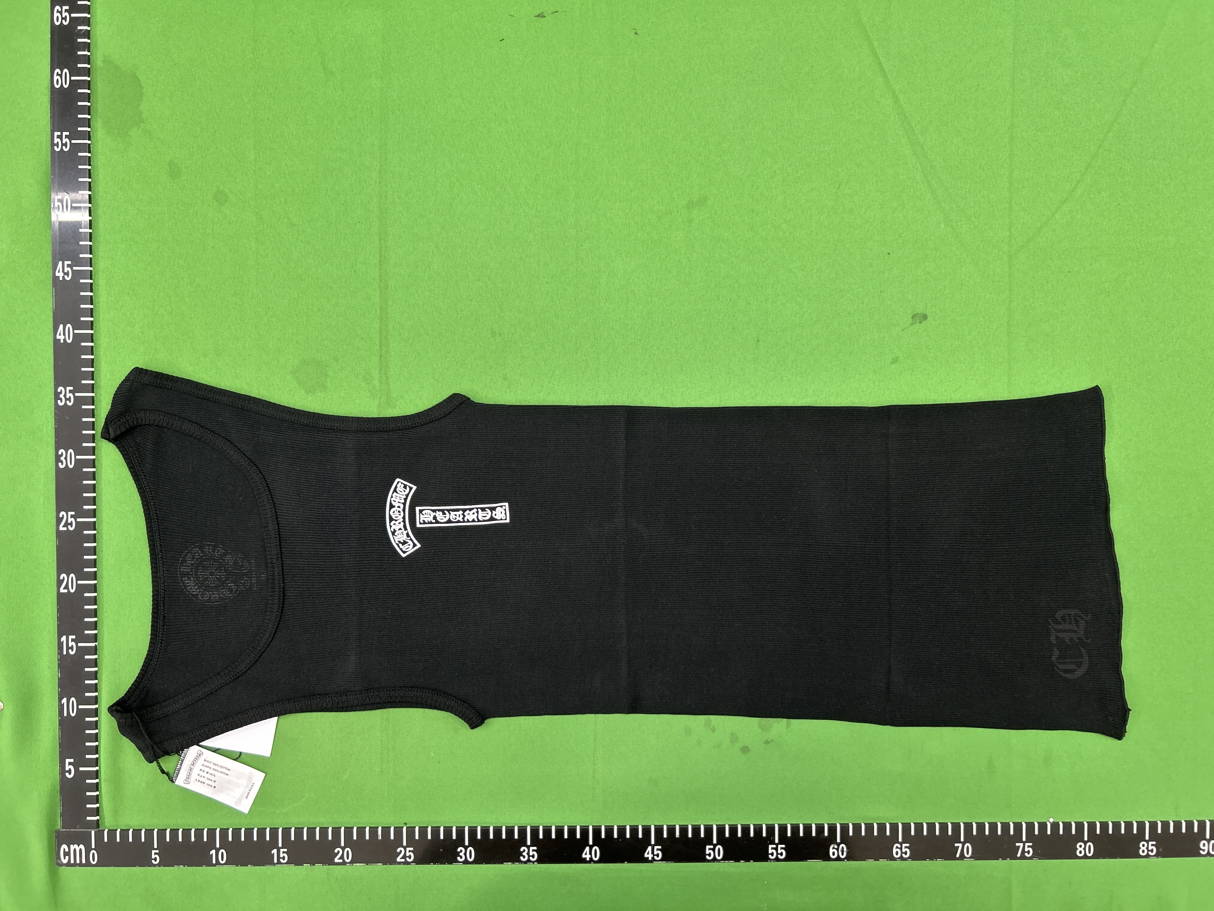 Foto QC 7 de Chrome Hearts Tank Scroll Logo Black
