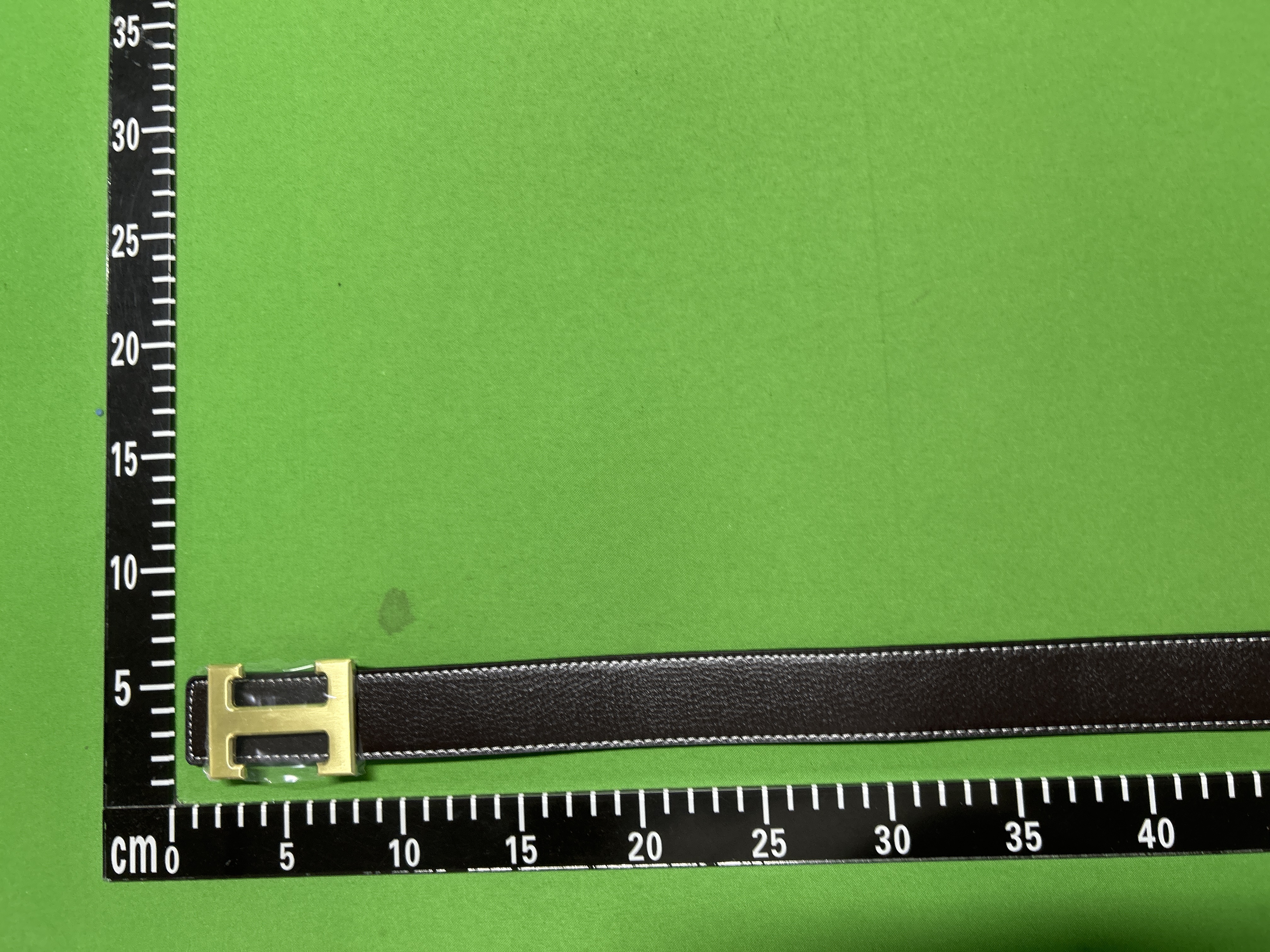 Foto QC 1 de Hermes H Reversible Belt White Black