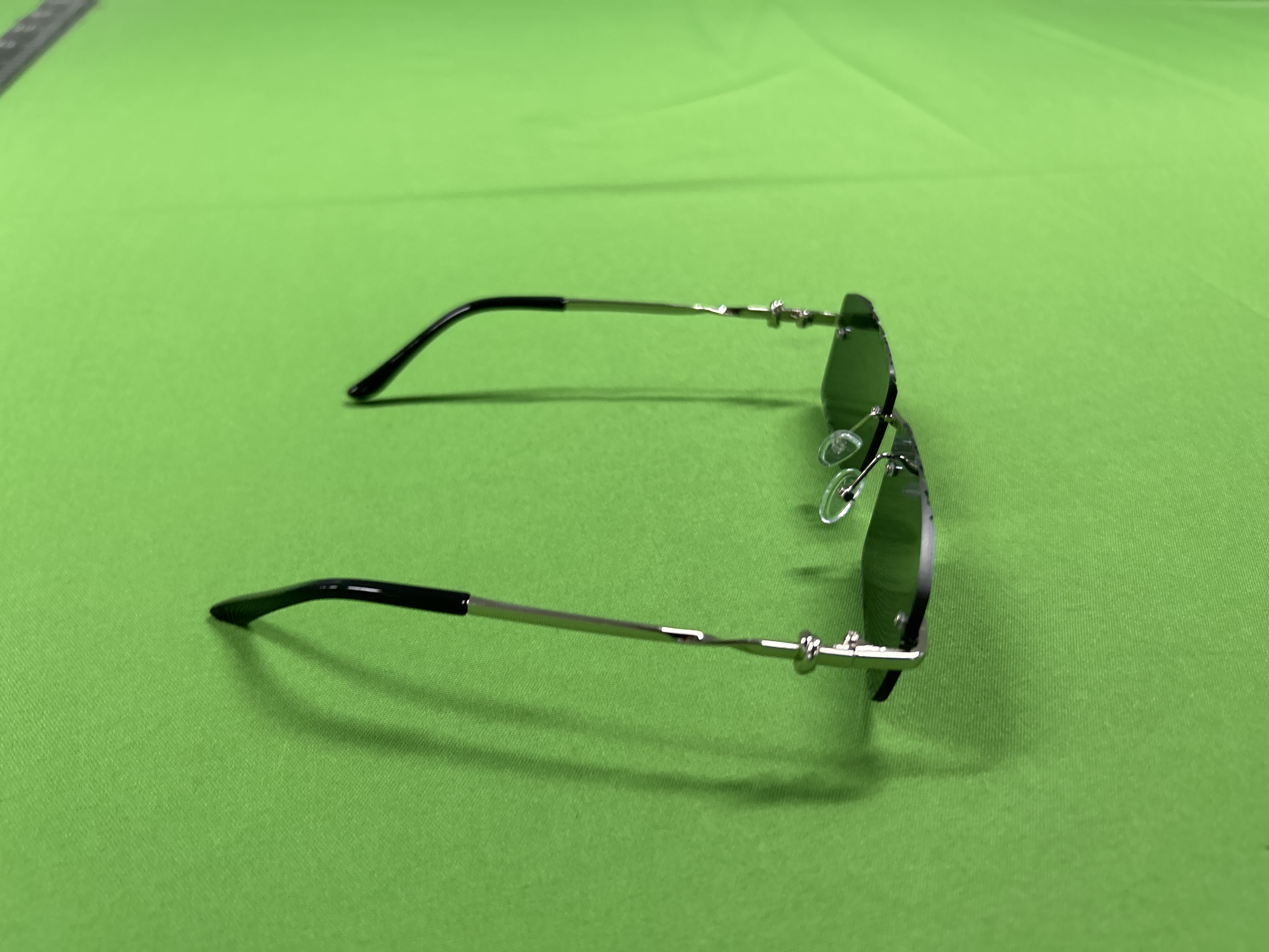 Foto QC 5 de Other Square-Frame Rimless Metal Sunglasses Gold Brown Gradient