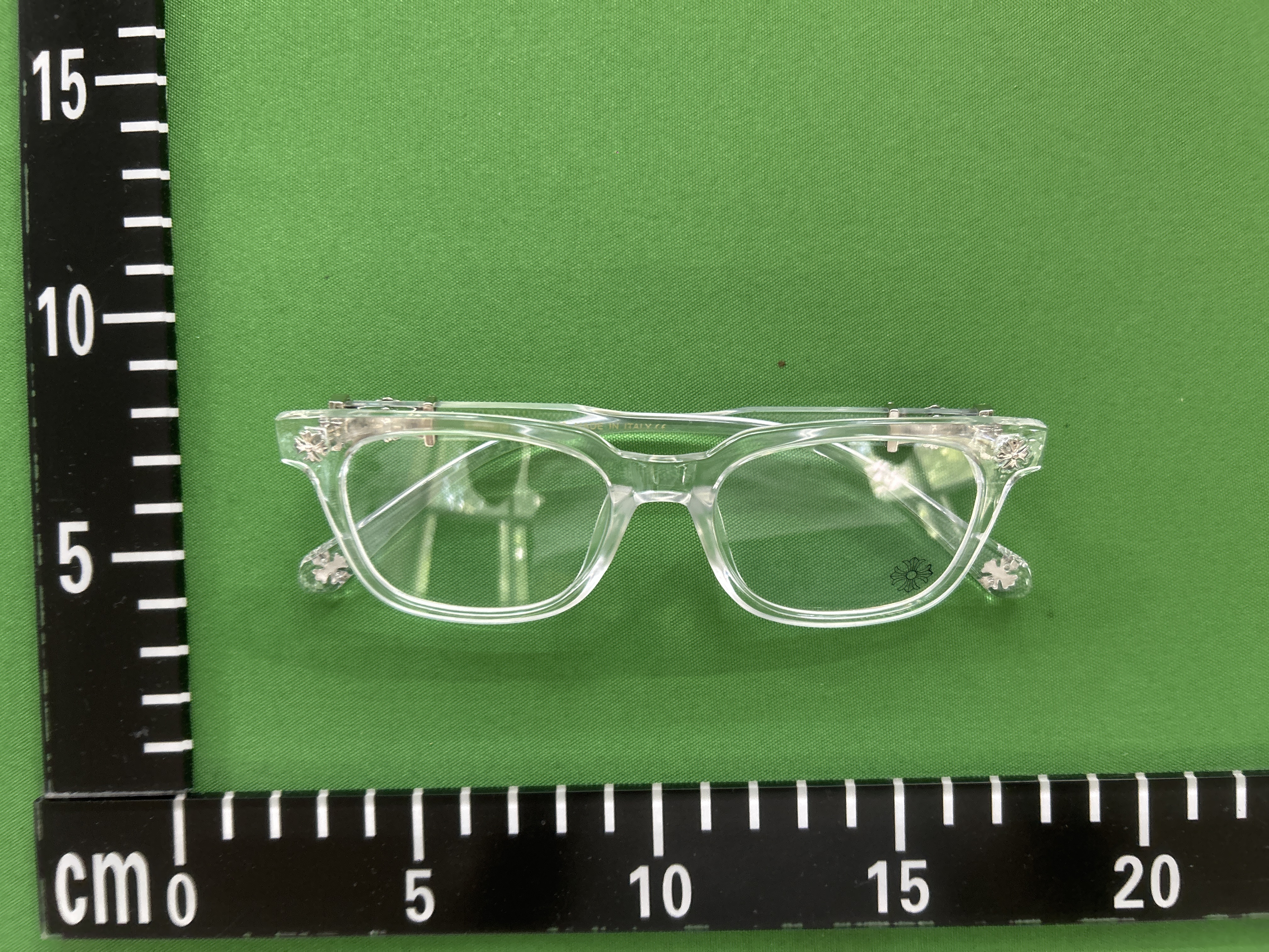 Foto QC 6 de Chrome Hearts Square-Frame Acetate Eyeglasses Clear (2273)