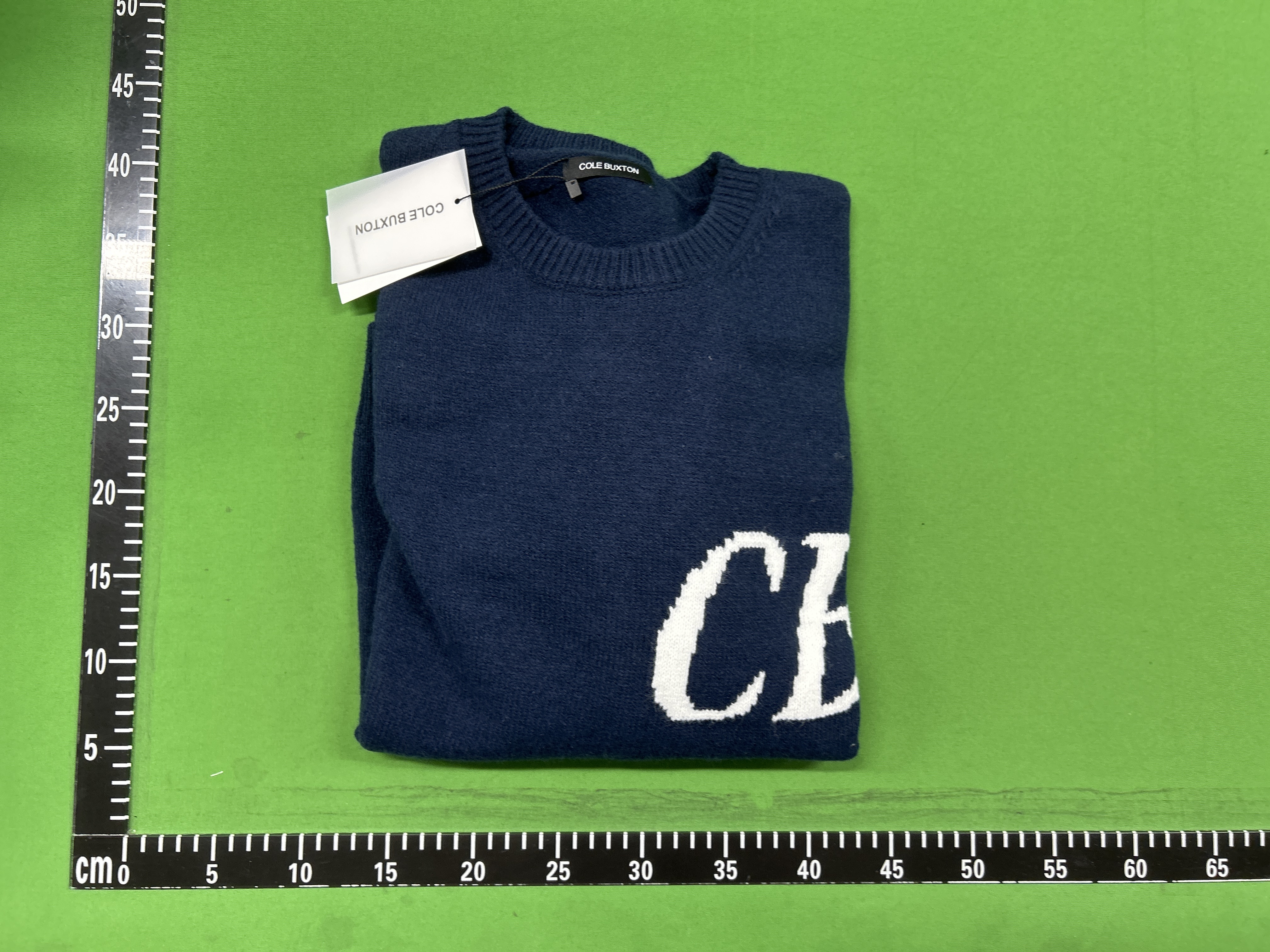 Foto QC 2 de Cole Buxton CB Logo Knit Hoodie Sweater Off White