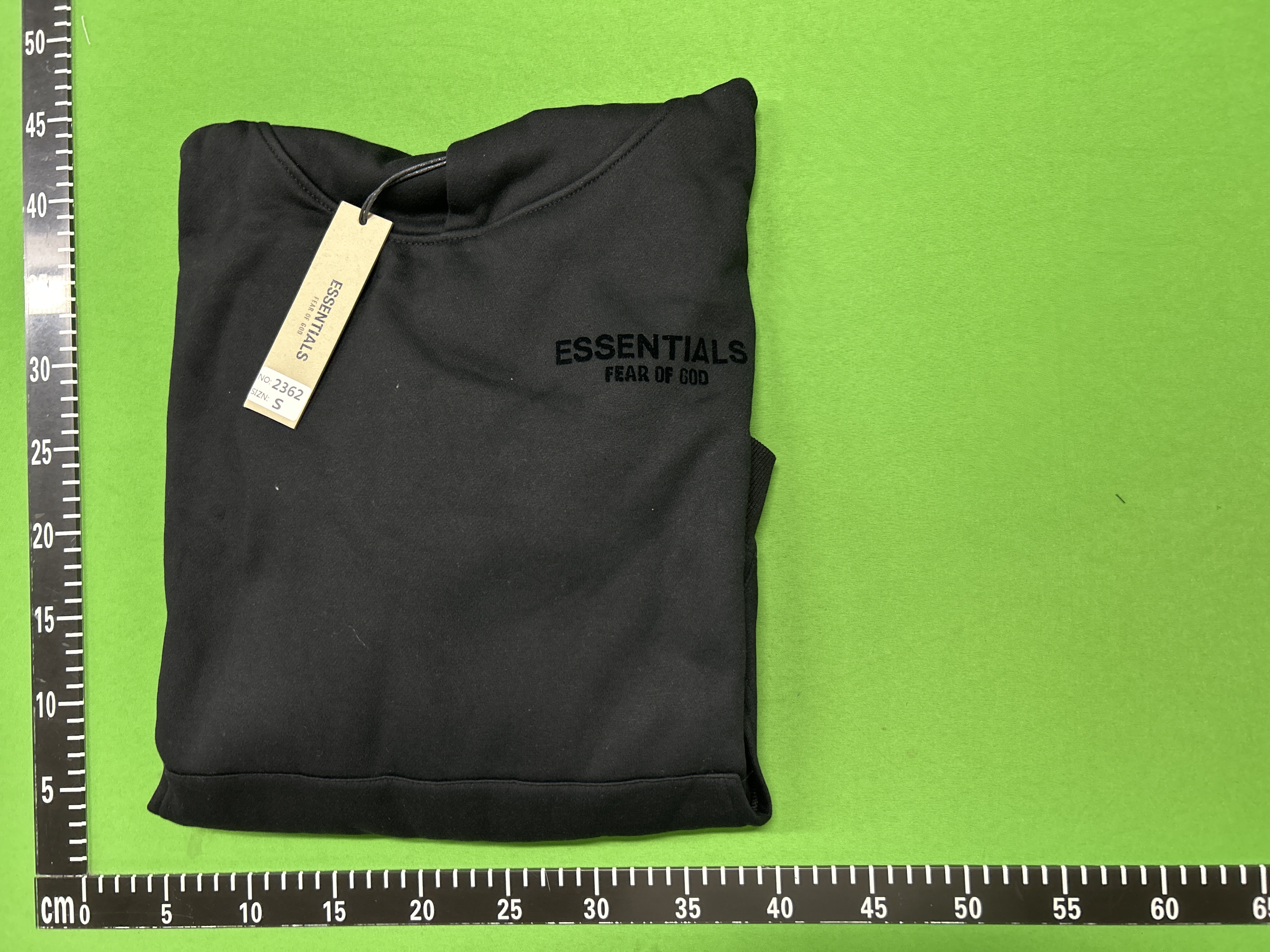 Foto QC 1 de Fear of God Essentials Zip Sweater Logo Hoodie Cream