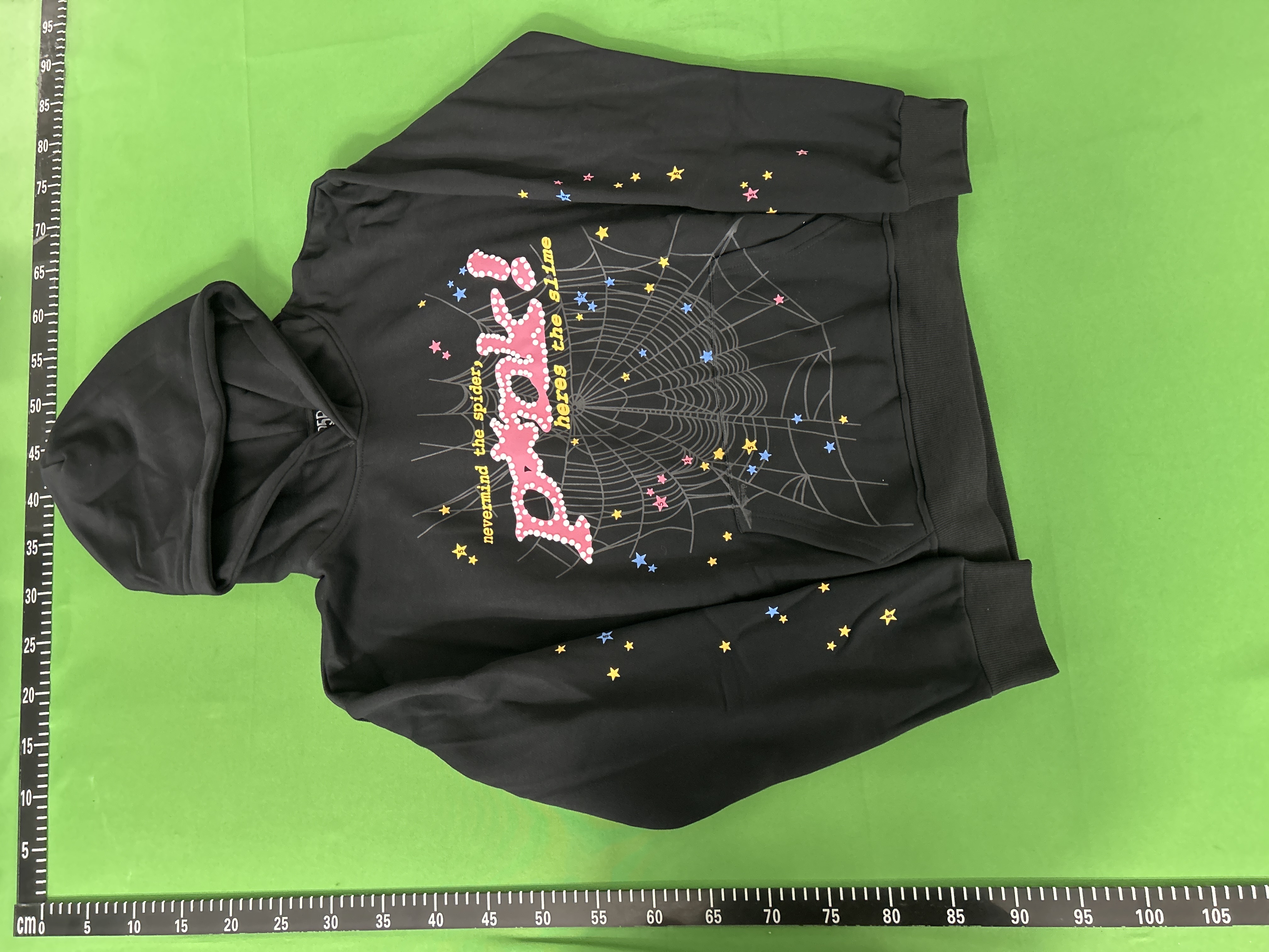 Foto QC 7 de Sp5der 555555 Hoodie Angel Number Black