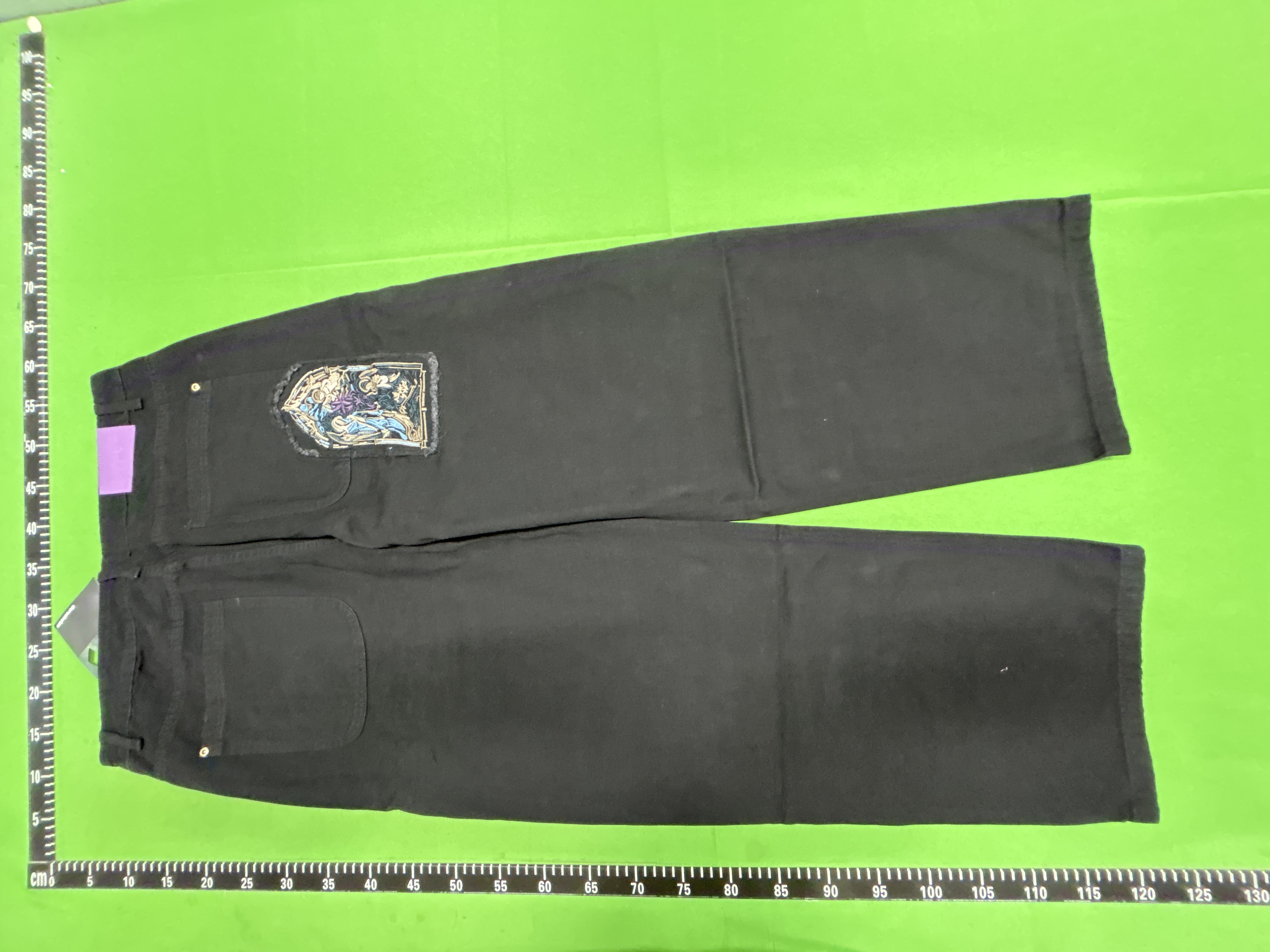 Foto QC 3 de y.h Jeans Back Graphic Baggy Black