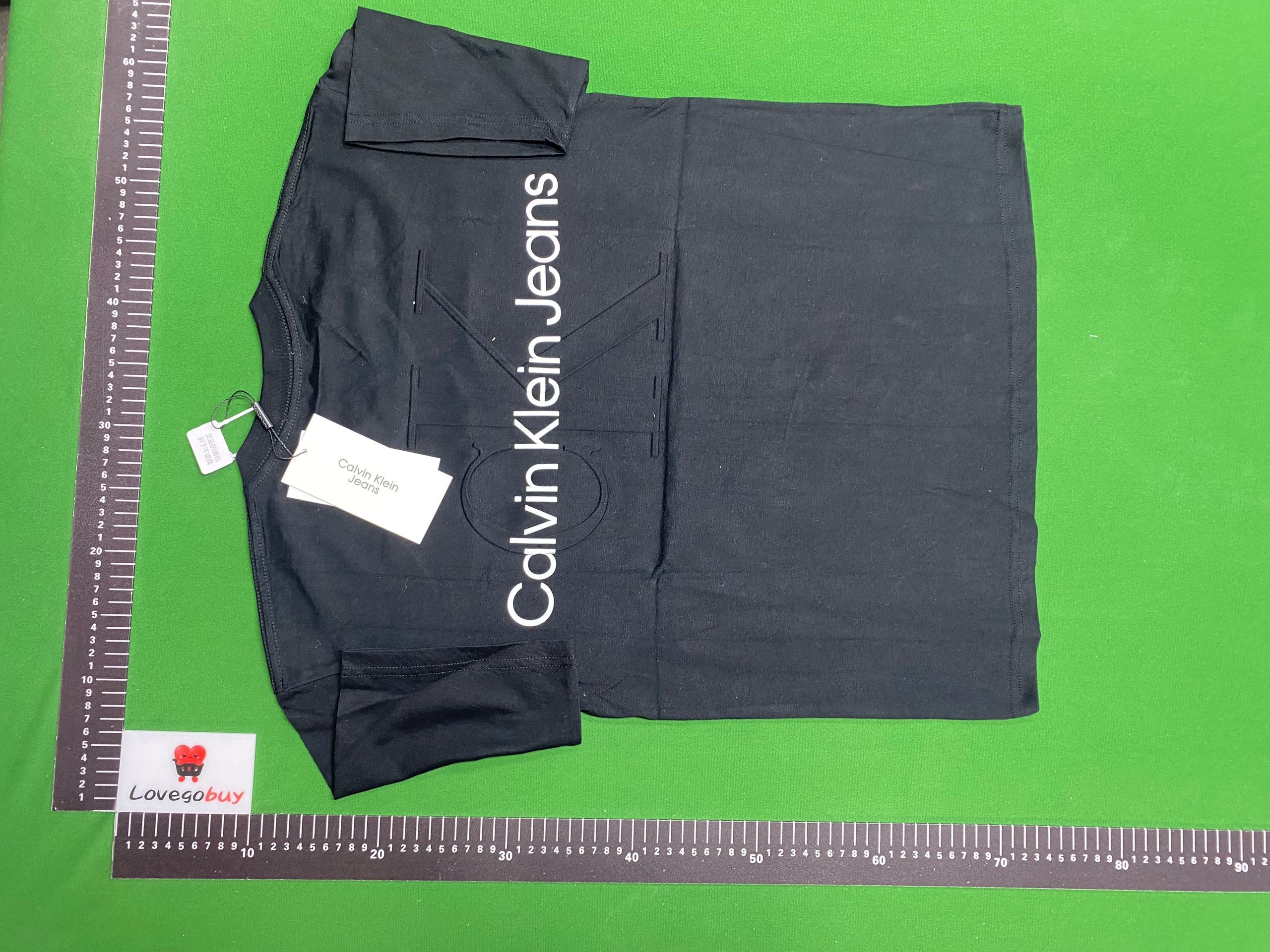 Foto QC 5 de Calvin Klein Jeans T-shirt Embossed Monogram Logo Black