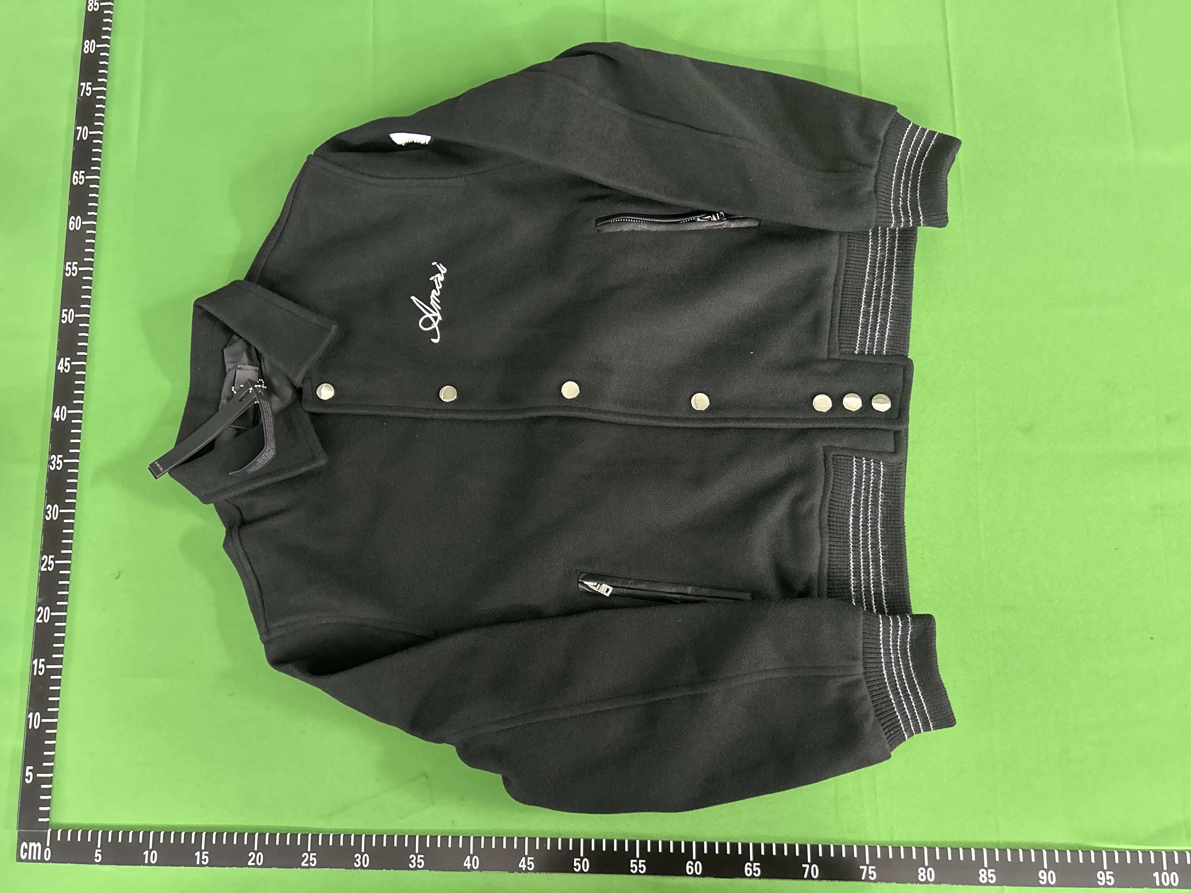 Foto QC 6 de Amiri Bones Varsity Jacket Wool Blend Brown
