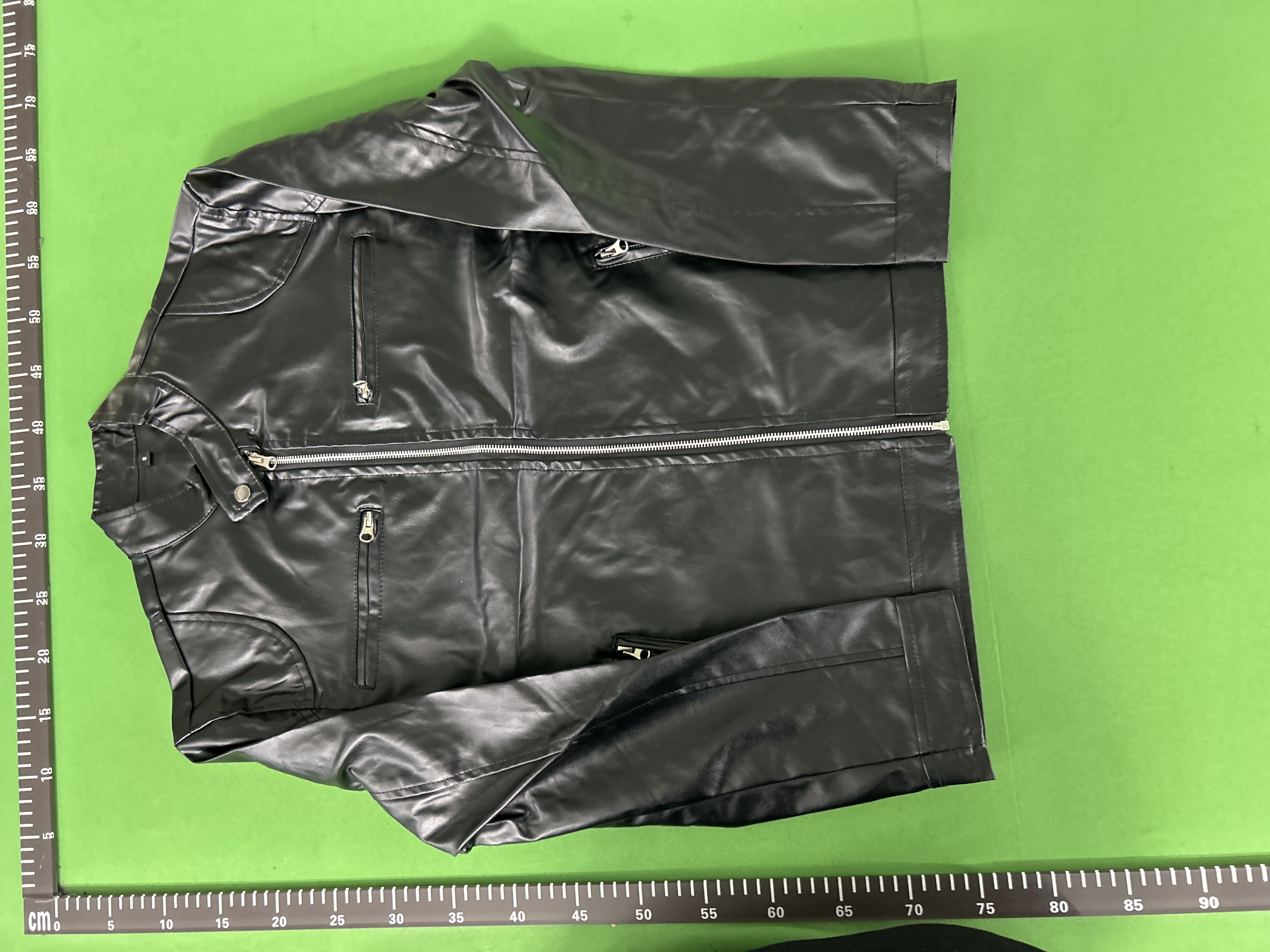 Foto QC 7 de Other Biker Jacket Stand Collar PU Leather Slim Fit Black