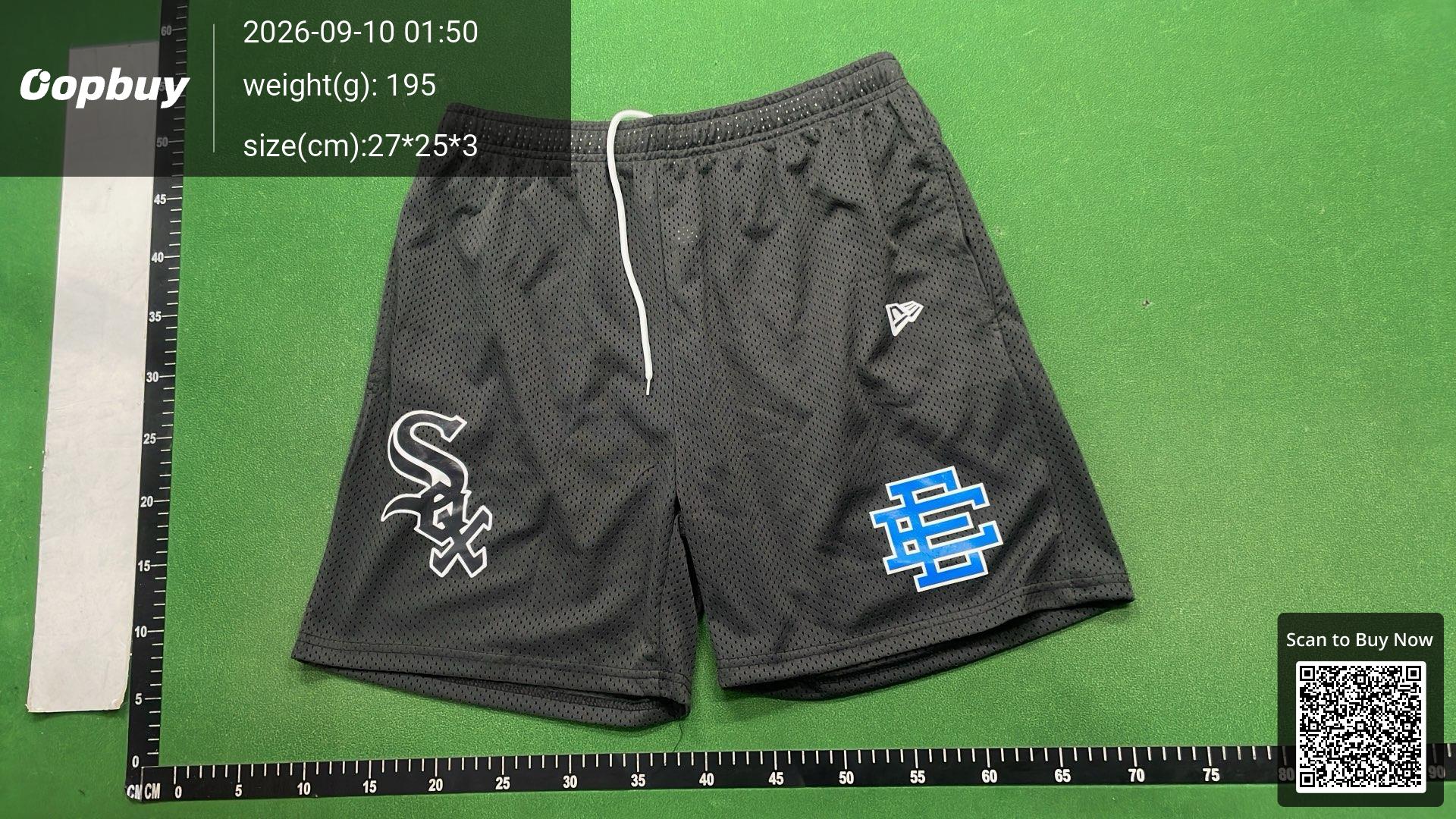 Foto QC 2 de Eric Emanuel Phoenix Suns EE Basic Basketball Shorts Pinstripe Mesh Blue