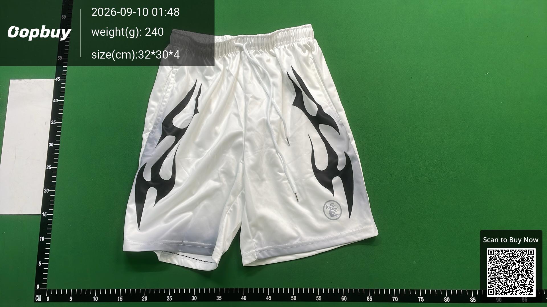 Foto QC 6 de Hellstar Sports Flame Sweat Shorts Washed Black