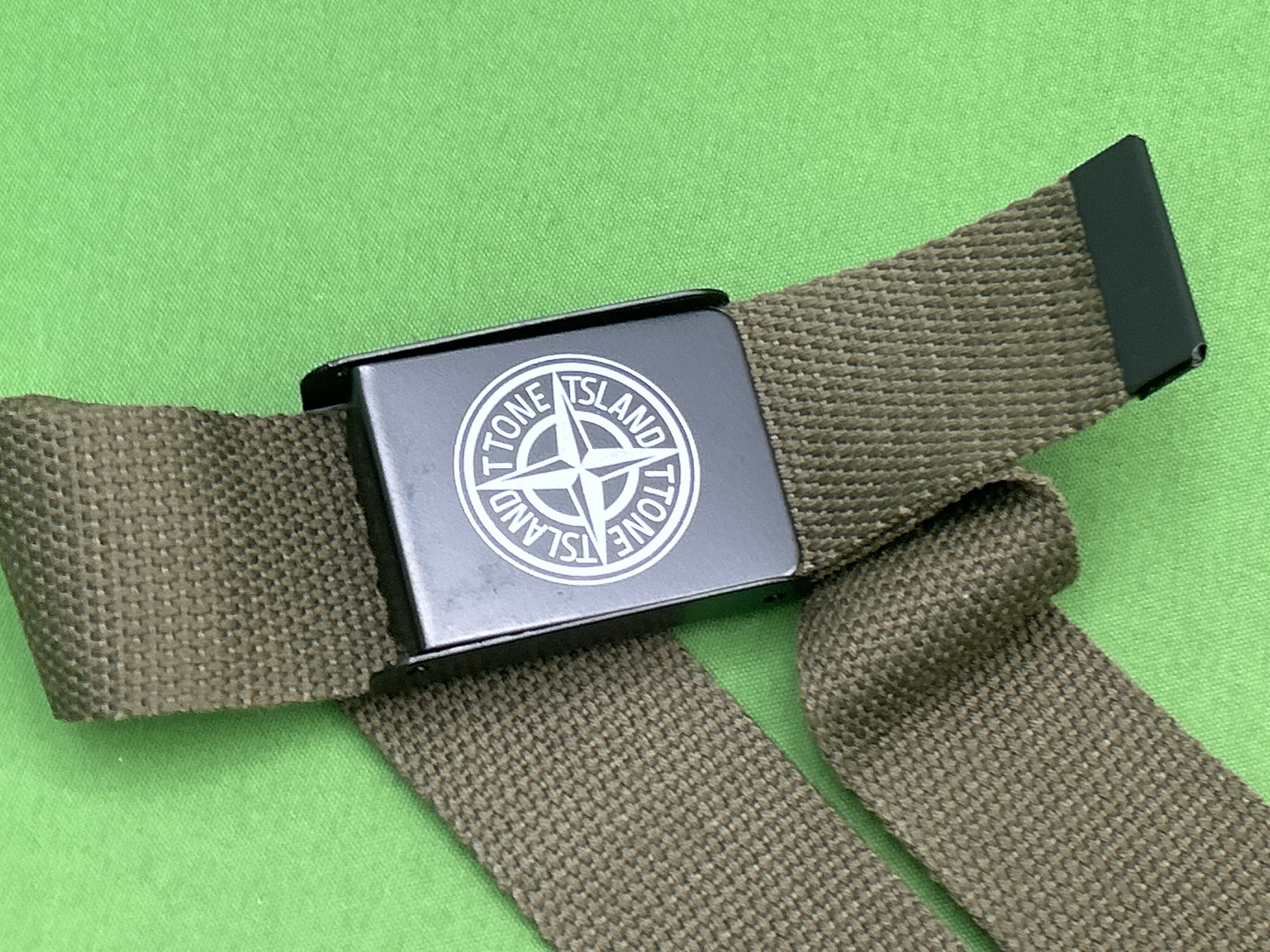 Foto QC 4 de Stone Island Compass Logo Webbing Belt Black