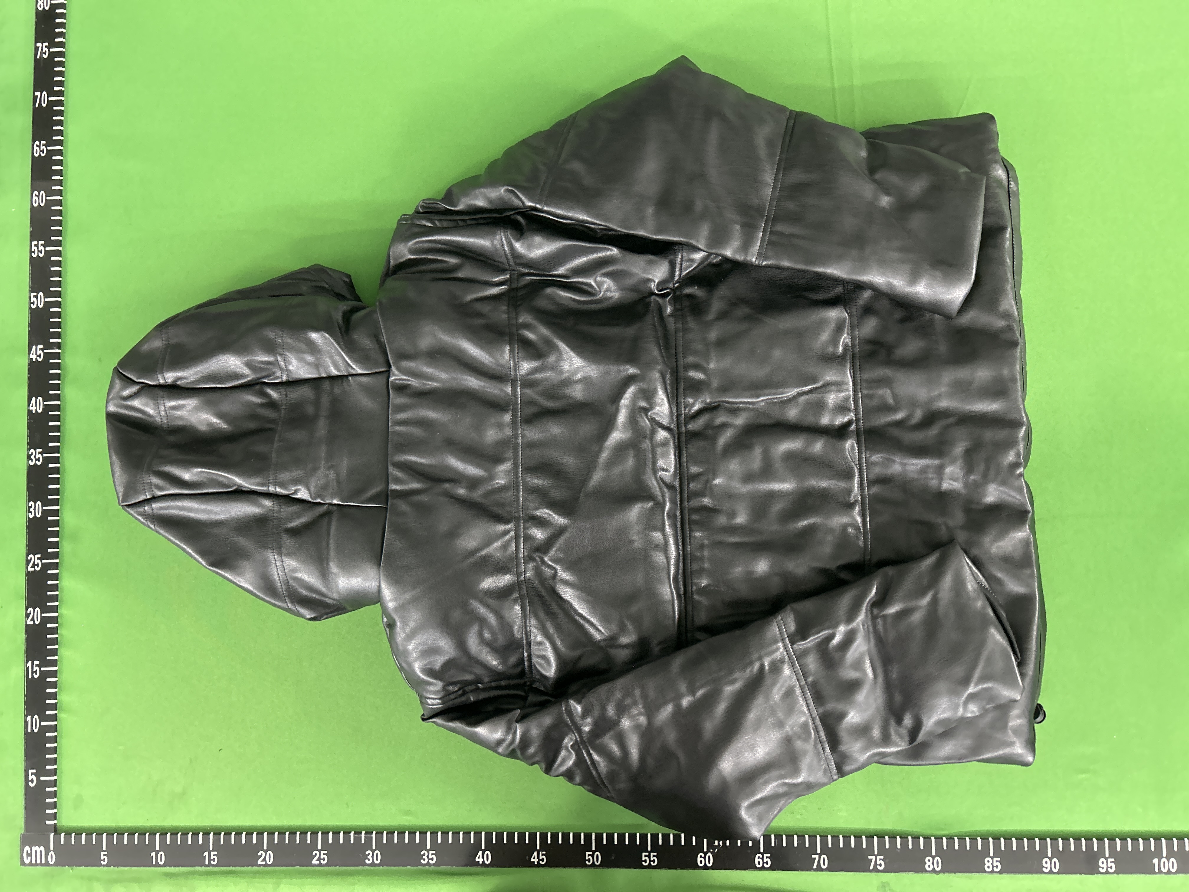 Foto QC 4 de Other Puffer Jacket Faux Leather Hooded Black