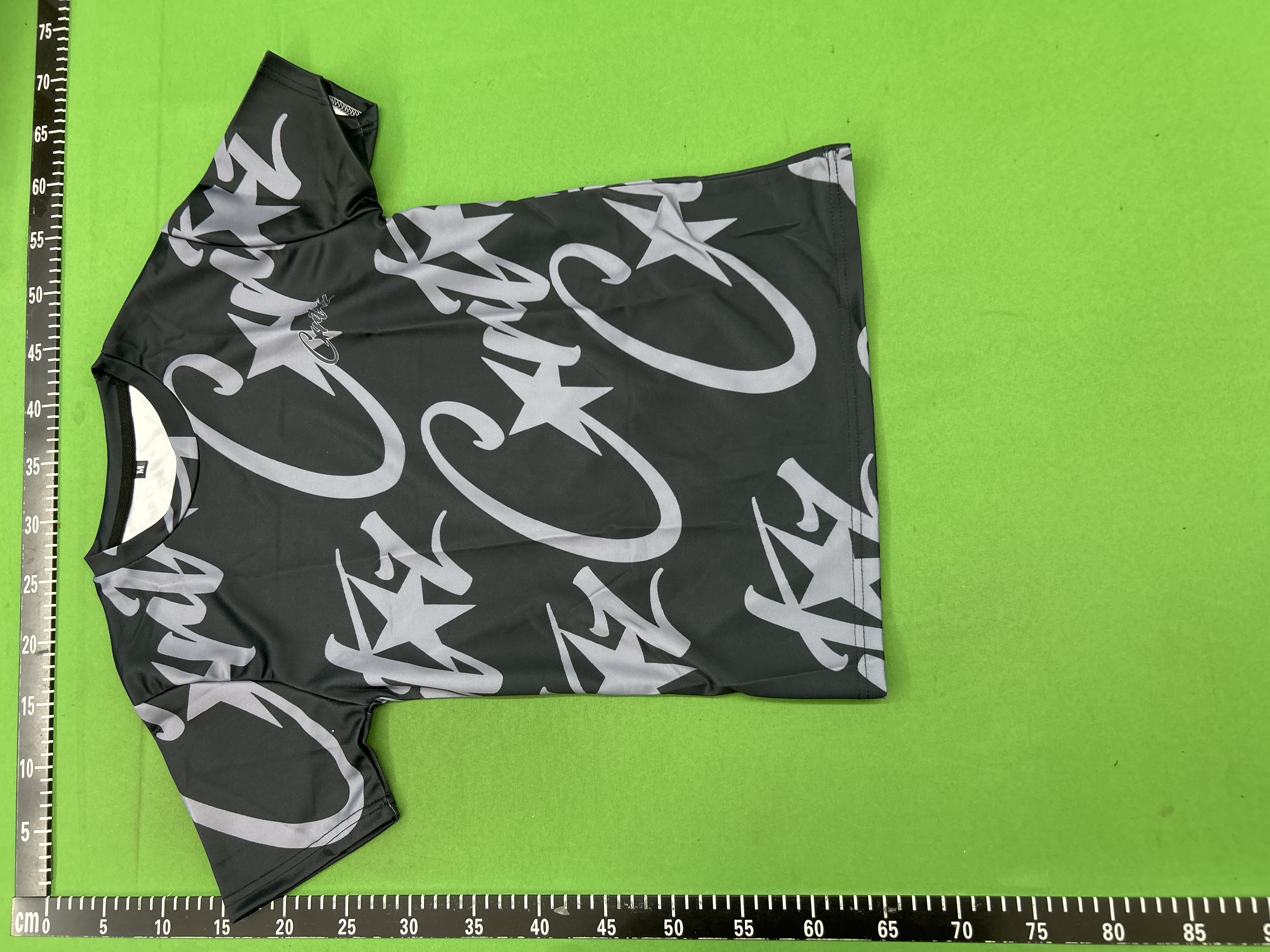 Foto QC 3 de Corteiz Alcatraz T-shirt Star All Over Print Black