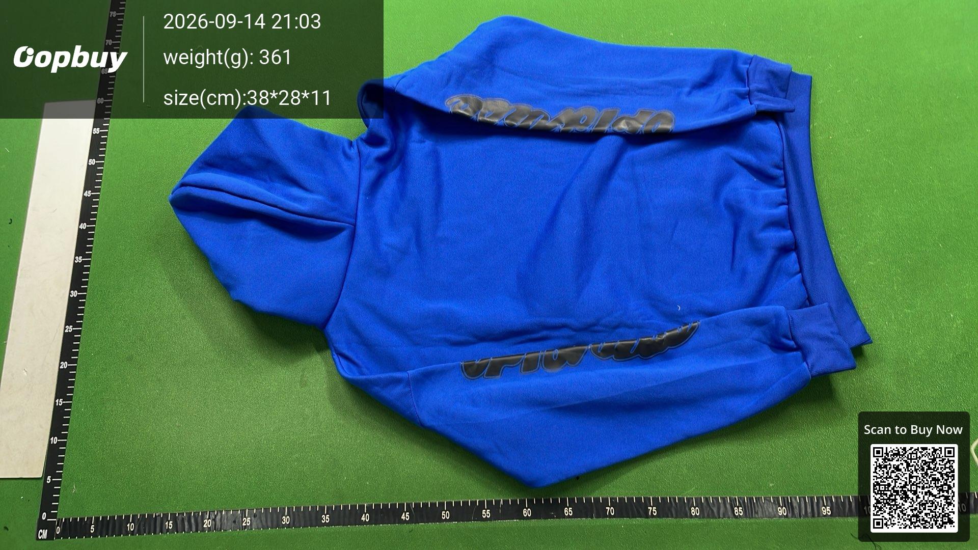 Foto QC 7 de Richesse Entachee Born Poor Die Wealthy Hoodie Angel Blue