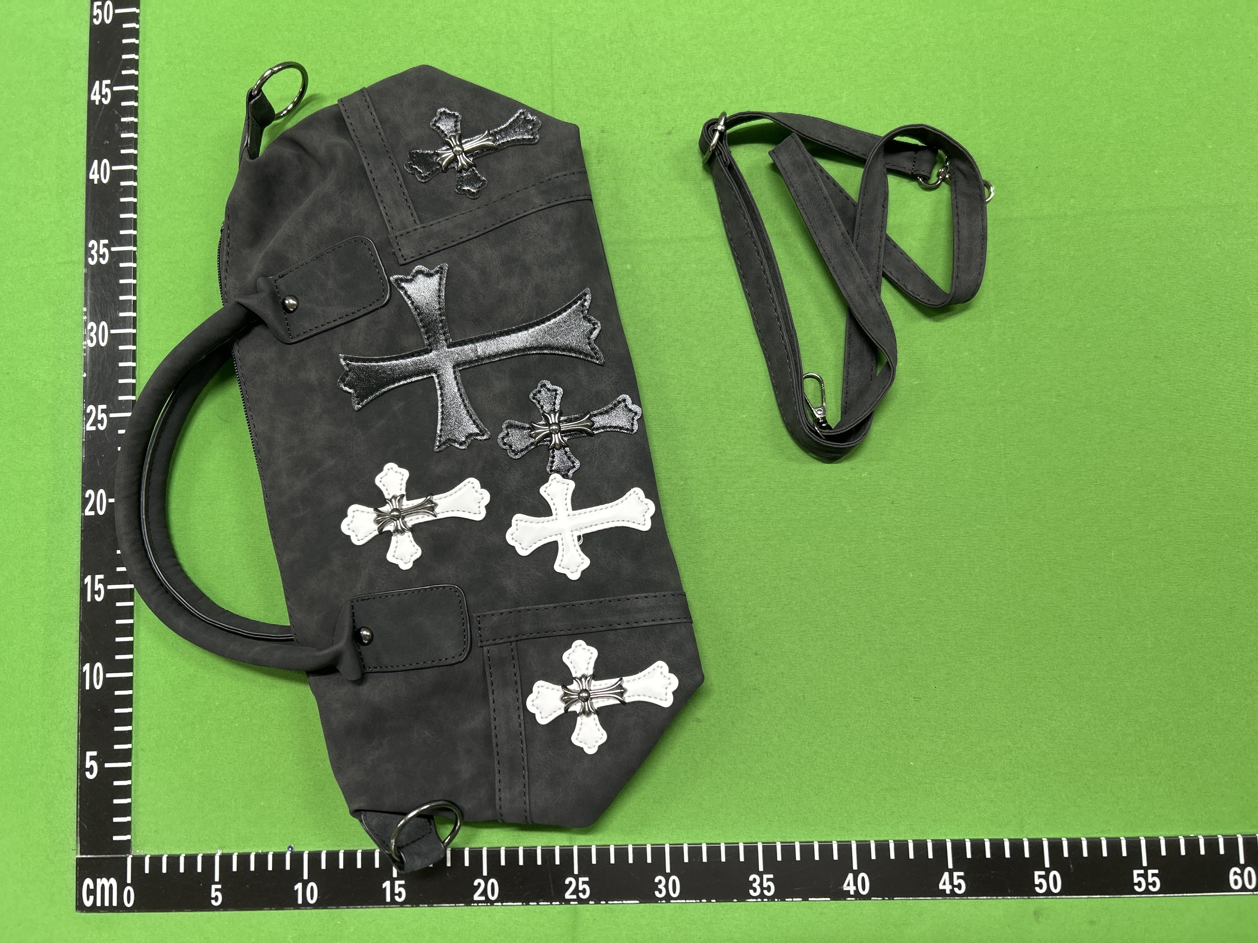 Foto QC 5 de Chrome Hearts Cross Patch Duffle Bag Large Grey Suede