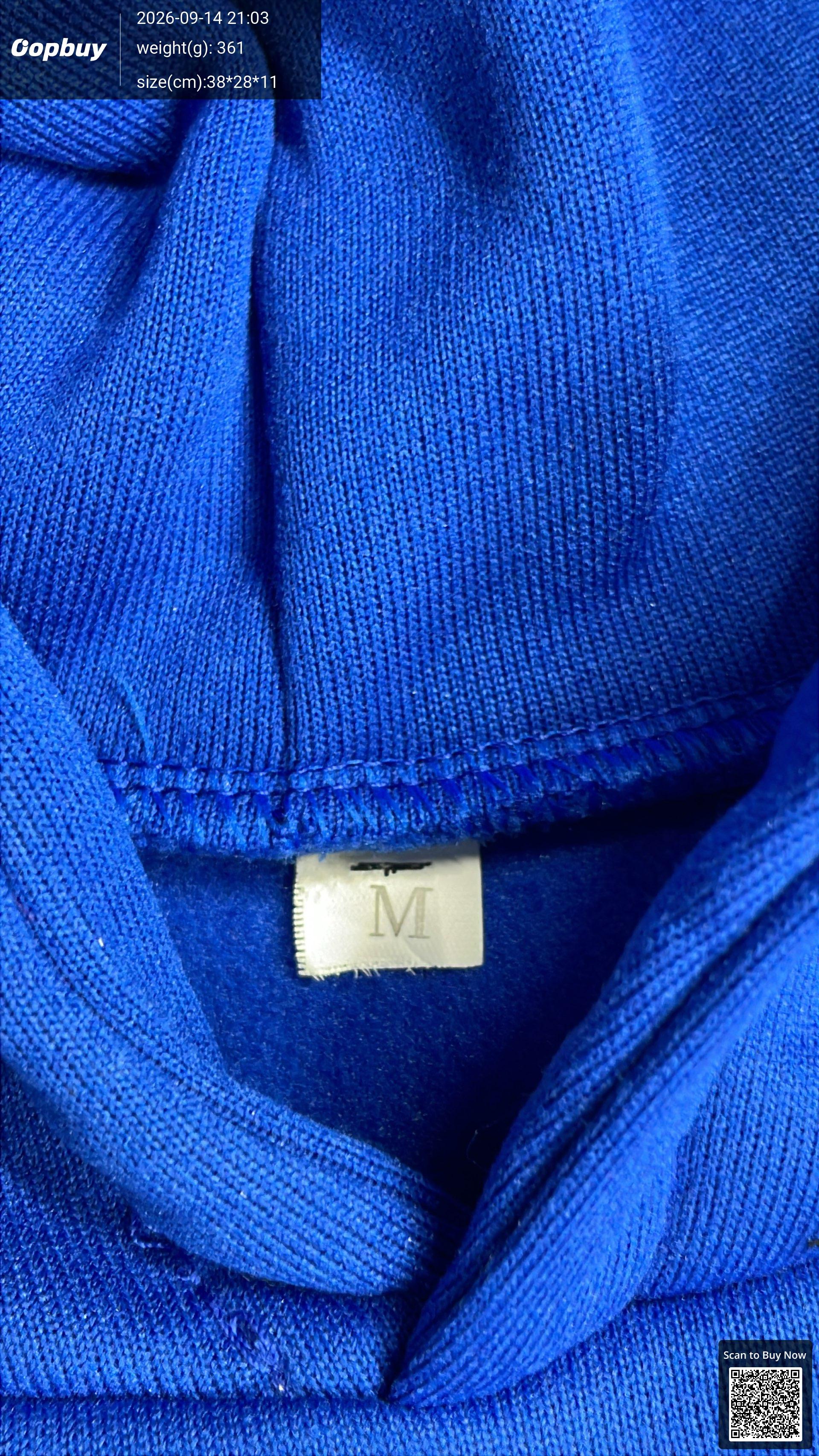 Foto QC 5 de Richesse Entachee Born Poor Die Wealthy Hoodie Angel Blue