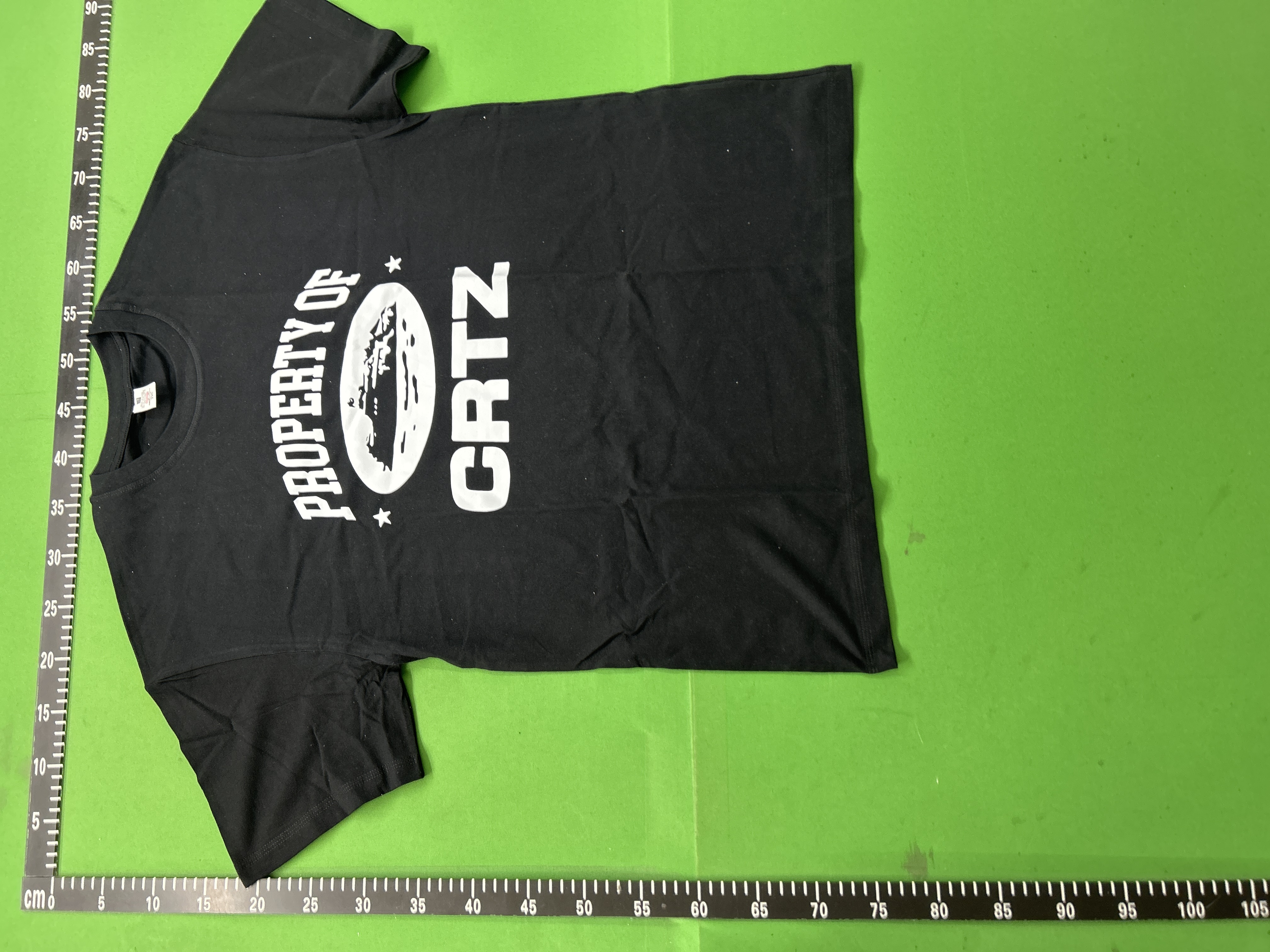 Foto QC 3 de Corteiz T-shirt Star Script Logo Black