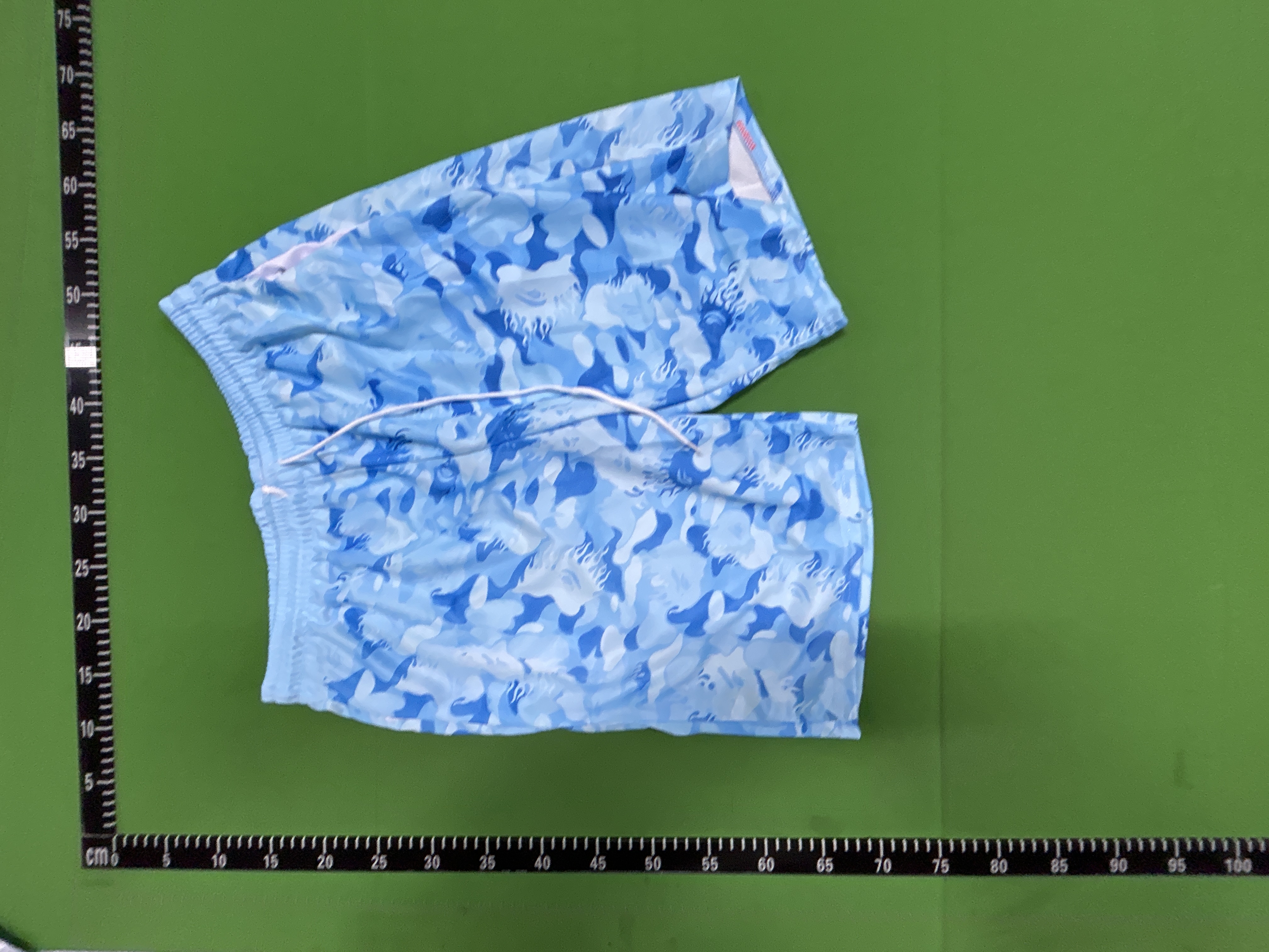 Foto QC 7 de BAPE Color Camo Shark Sweat Shorts Glow In The Dark Blue