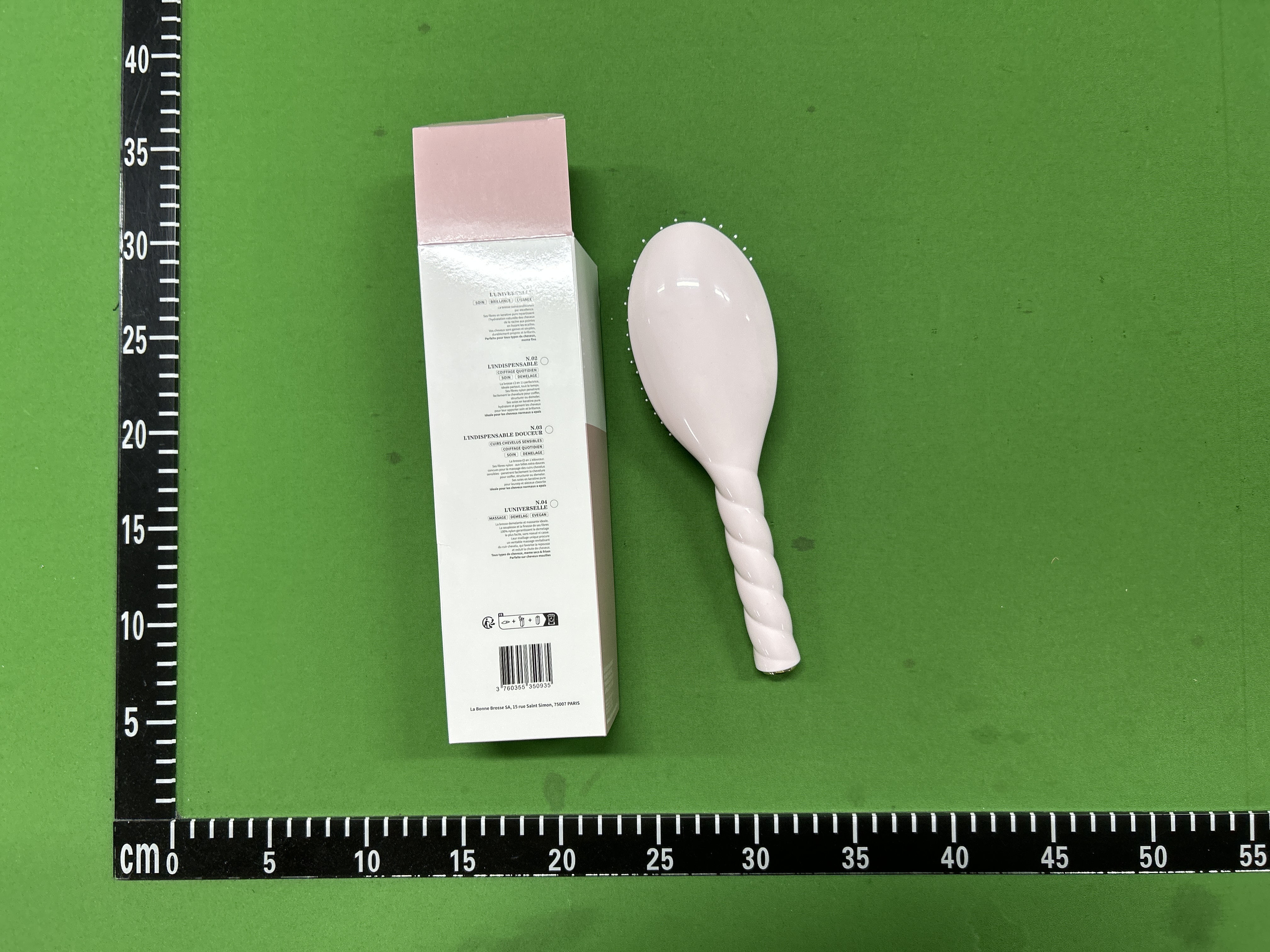 Foto QC 2 de Other Macaron Twist Boar Bristle Air Cushion Hair Brush Yellow