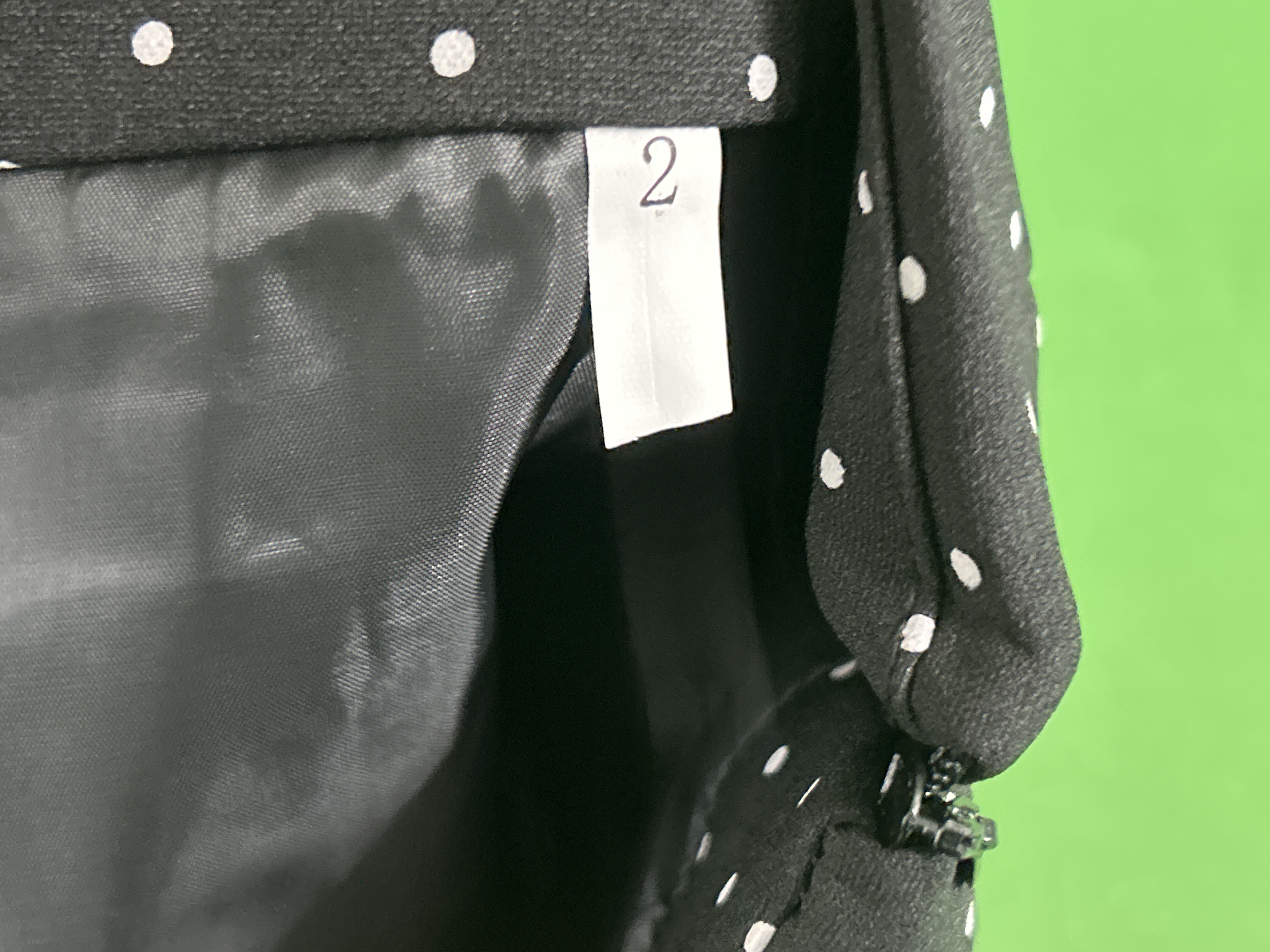 Foto QC 4 de Other Polka Dot Lace Patchwork High Waist A-Line Skirt Black