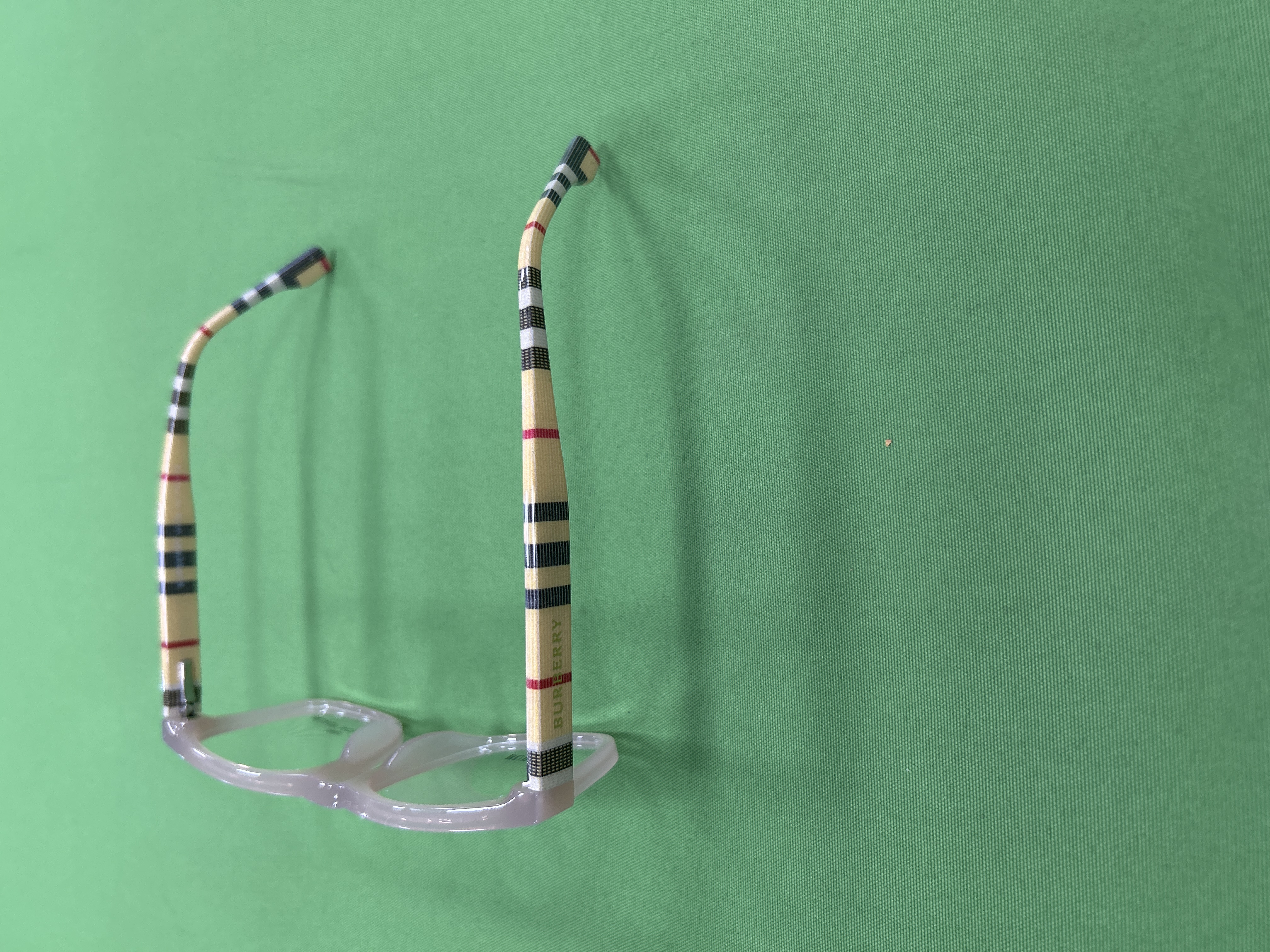Foto QC 5 de Burberry Square-Frame Acetate Eyeglasses Transparent Purple Orange Classic Plaid (BE2432F)