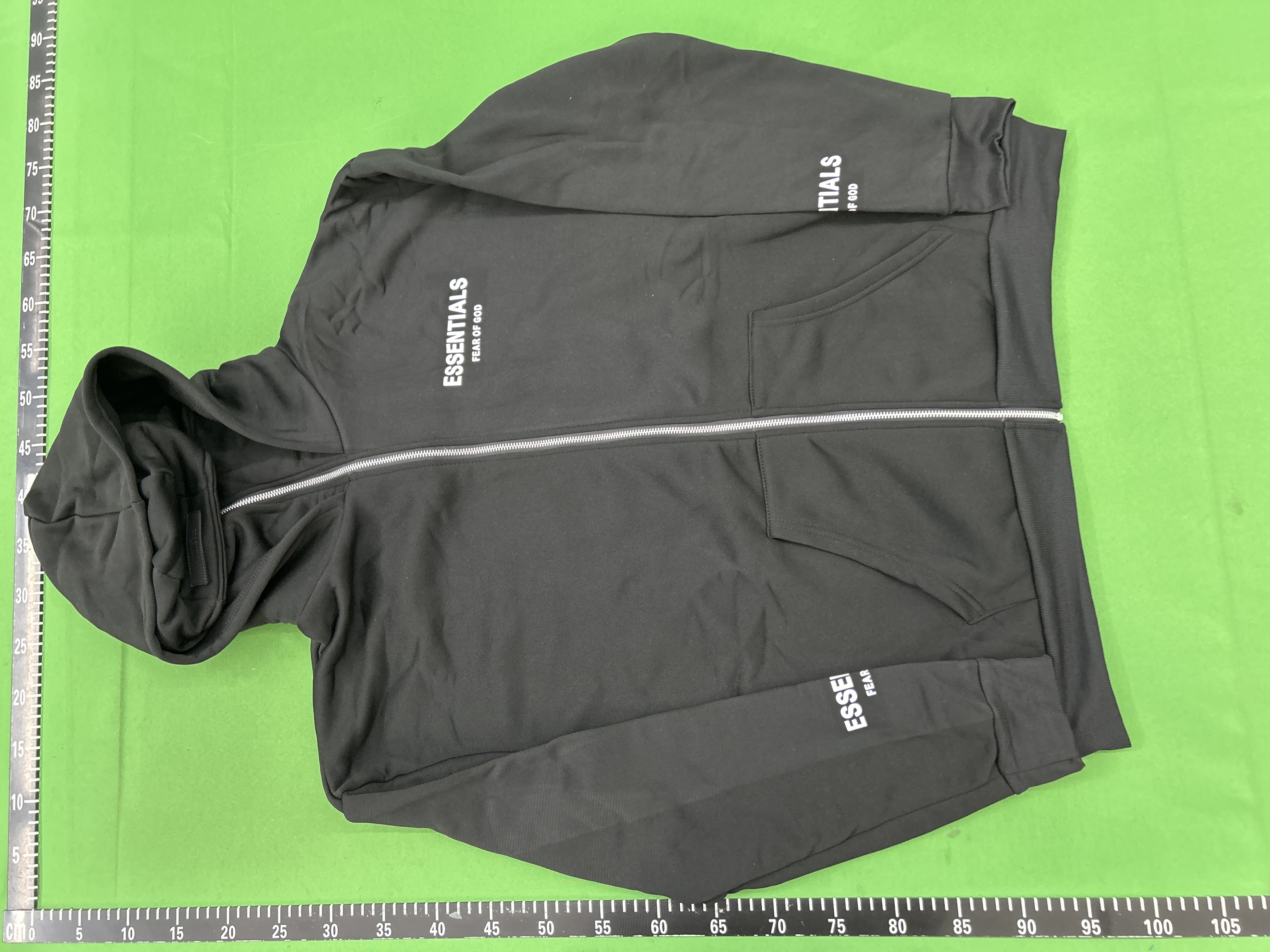 Foto QC 3 de Fear of God Essentials Zip Sweater Balaclava Double Hood Fleece Grey