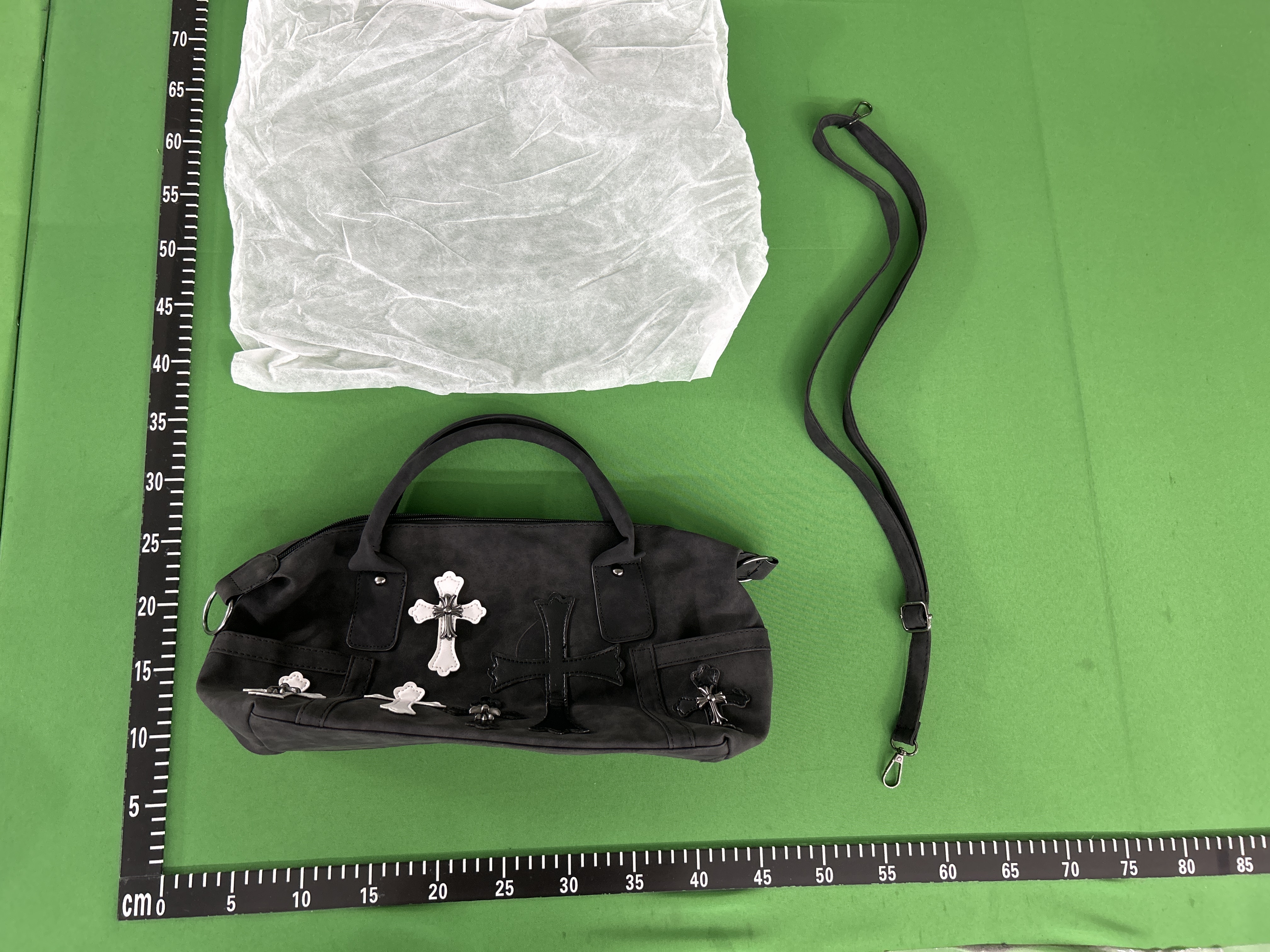 Foto QC 7 de Chrome Hearts Cross Patch Duffle Bag Large Grey Suede