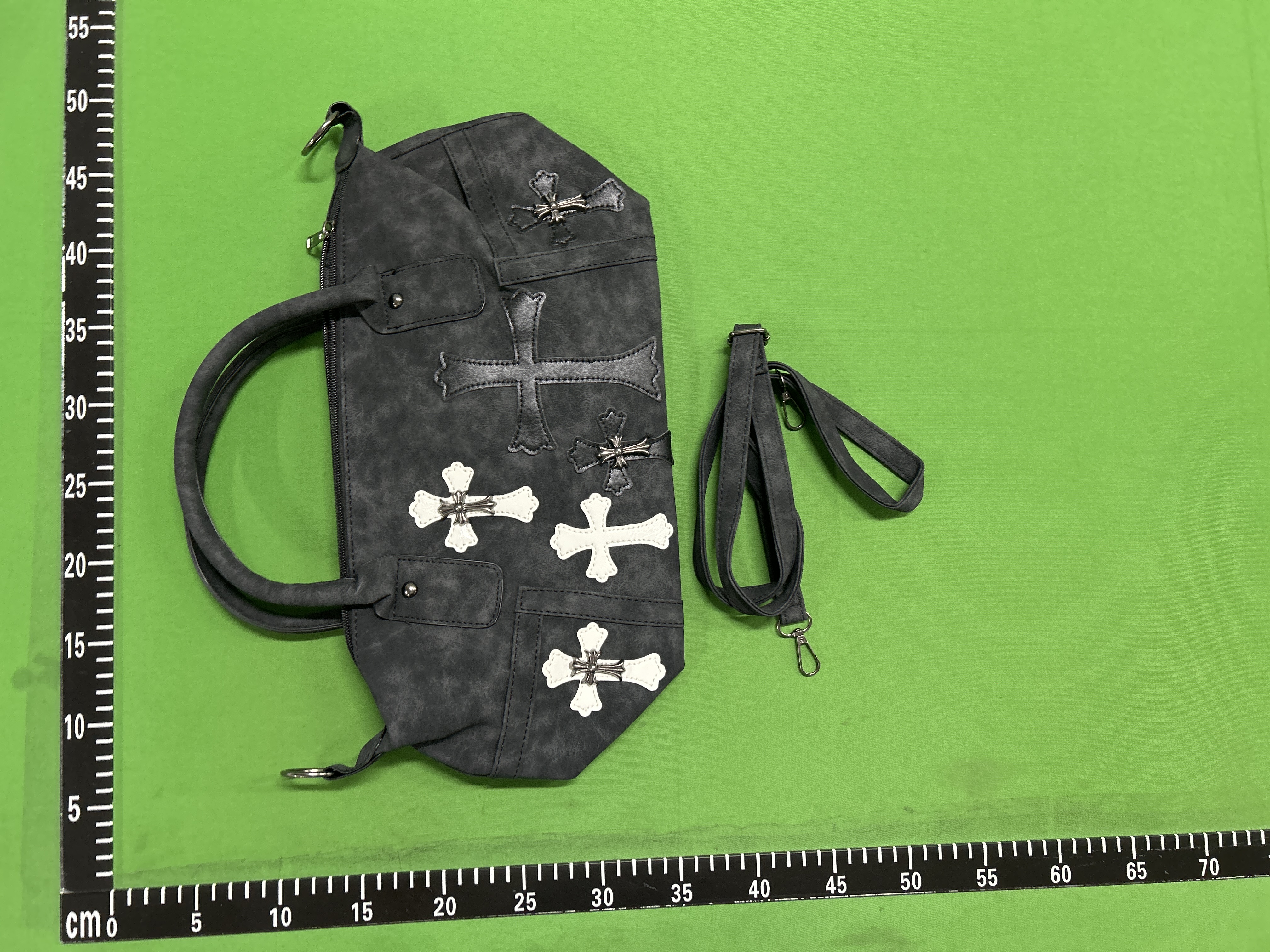 Foto QC 8 de Chrome Hearts Cross Patch Duffle Bag Large Grey Suede