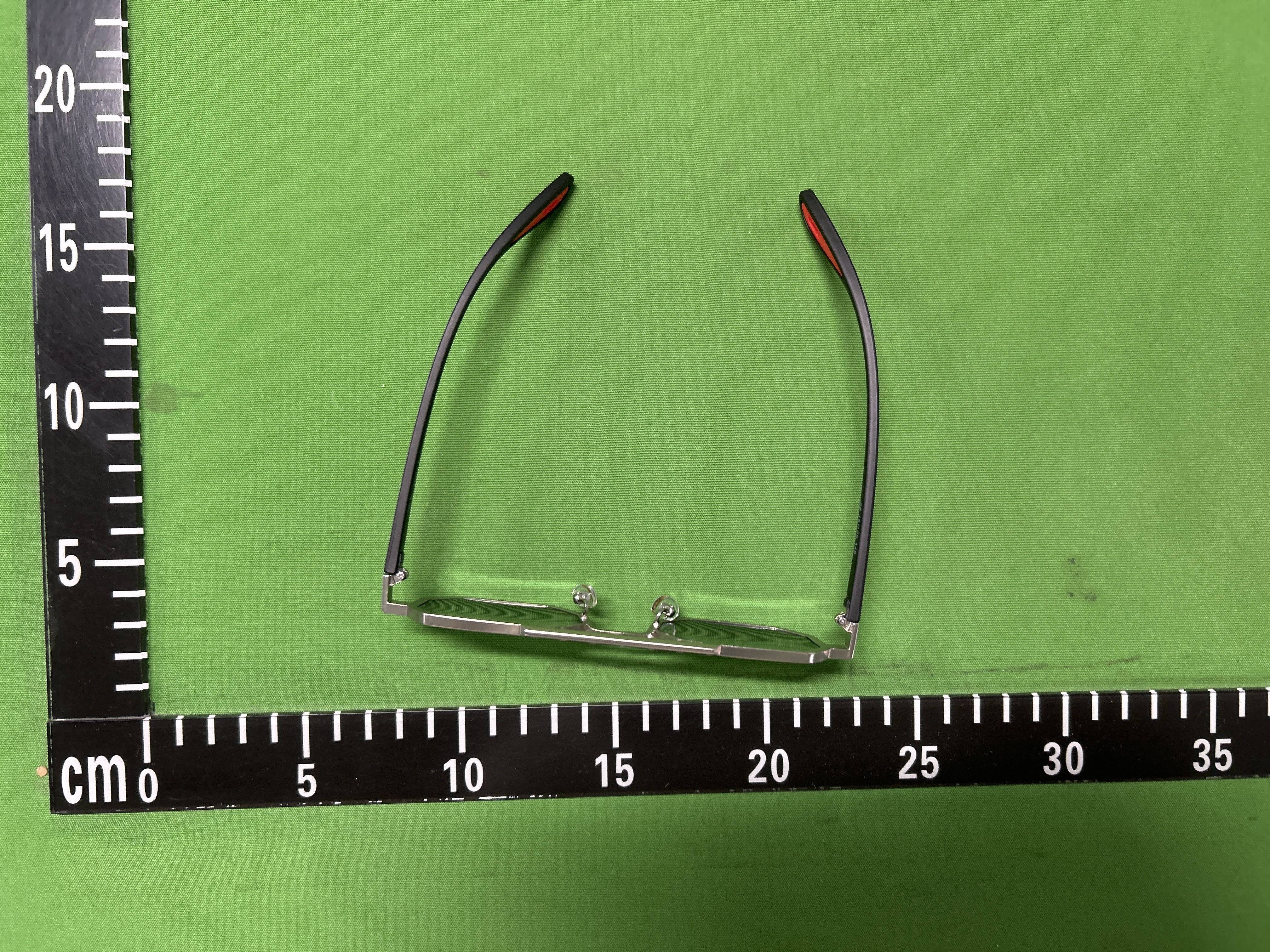Foto QC 2 de Unbranded Octagonal Metal Eyeglasses Gunmetal Black Orange