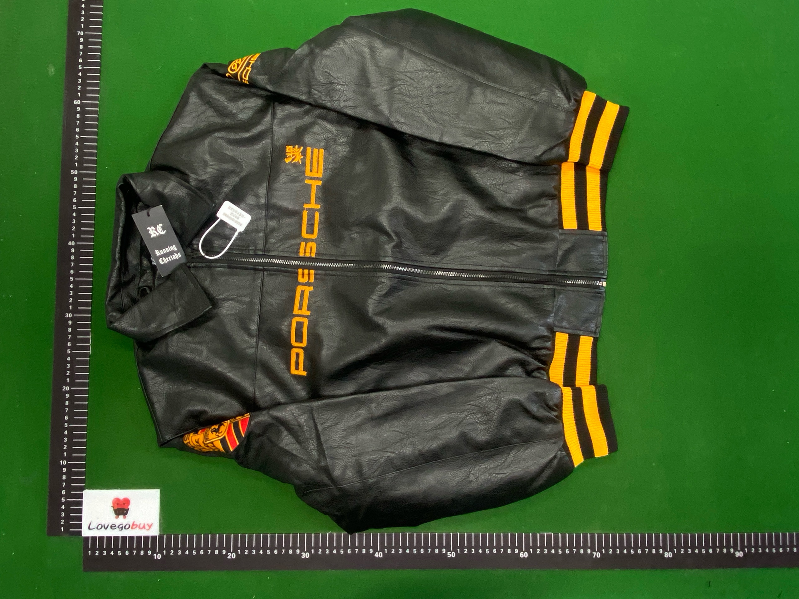 Foto QC 5 de Aimé Leon Dore x Porsche 993 Turbo Leather Club Jacket Black