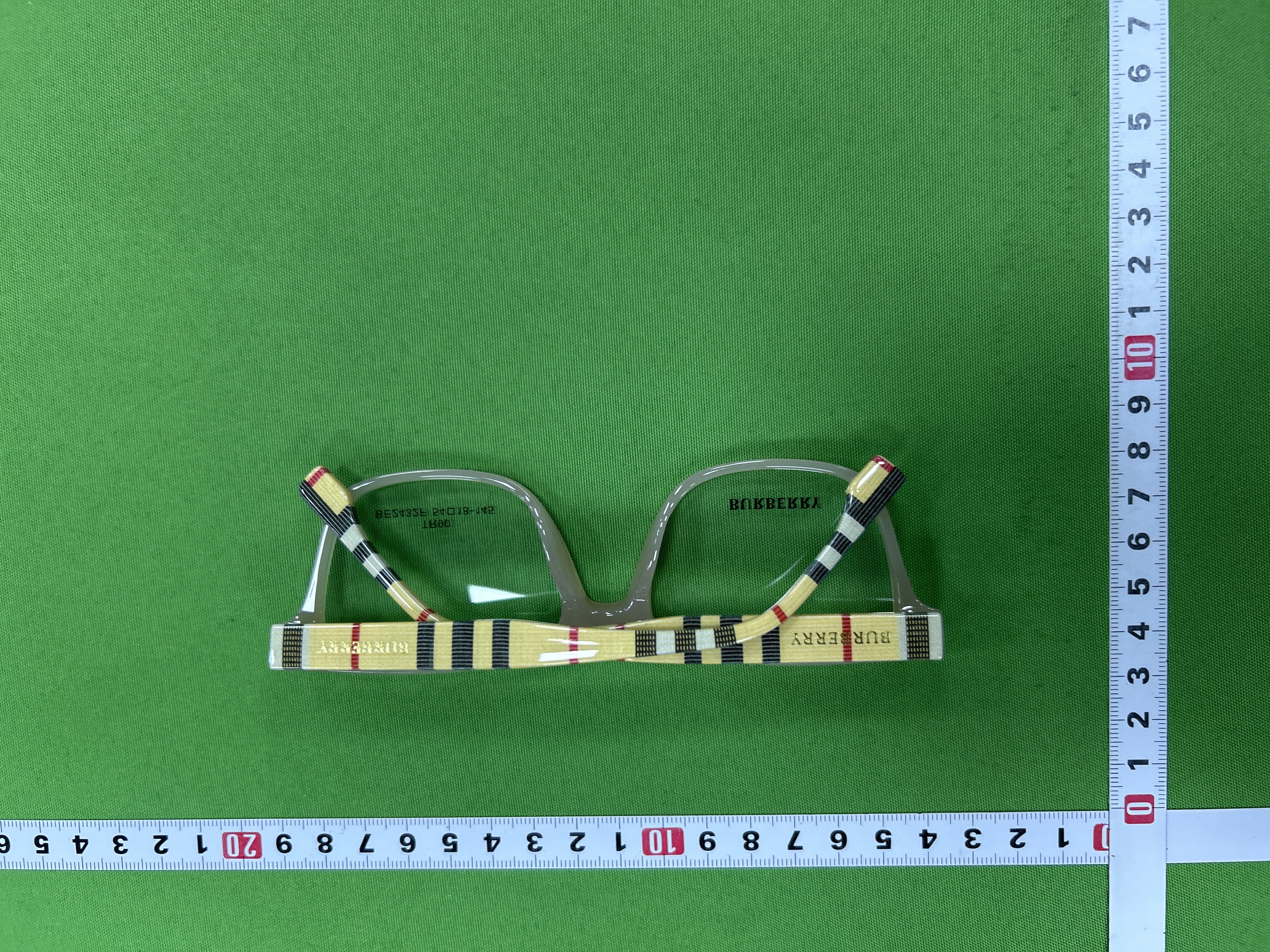 Foto QC 4 de Burberry Square-Frame Acetate Eyeglasses Transparent Purple Orange Classic Plaid (BE2432F)